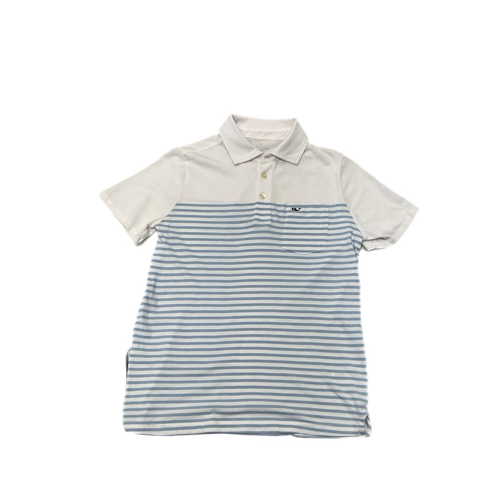 Vineyard Vines Youth Vineyard Vines Blue Stripe Pocket Polo Shirt Size US L / EU 52-54 / 3 - 1 Thumbnail