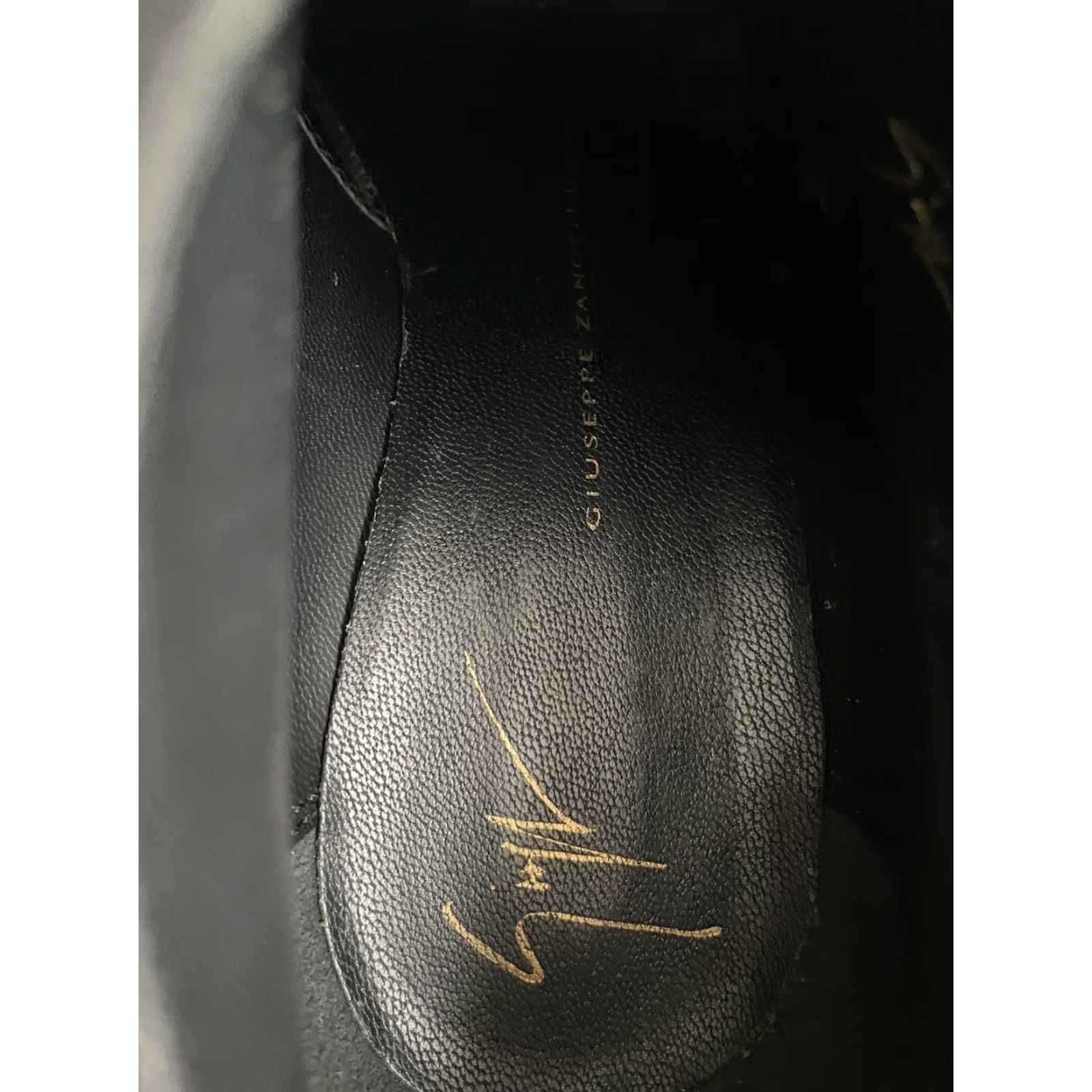 Giuseppe Zanotti VINTAGE Giuseppe Zanotti Black Suede Booties Stiletto Heel Gold Trim Ankle Zip 36 Size US 6 / IT 36 - 6 Thumbnail