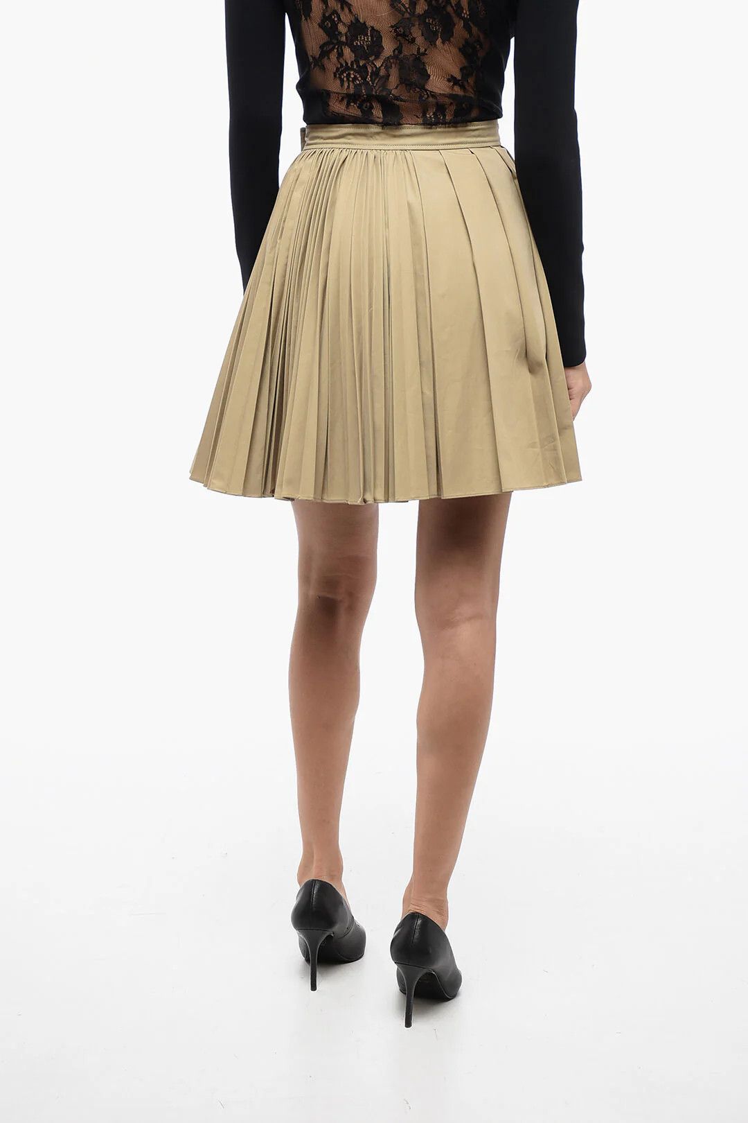 Dior og1mm0326 Plissé Skirt in Beige Size 30" / US 8 / IT 44 - 2 Thumbnail