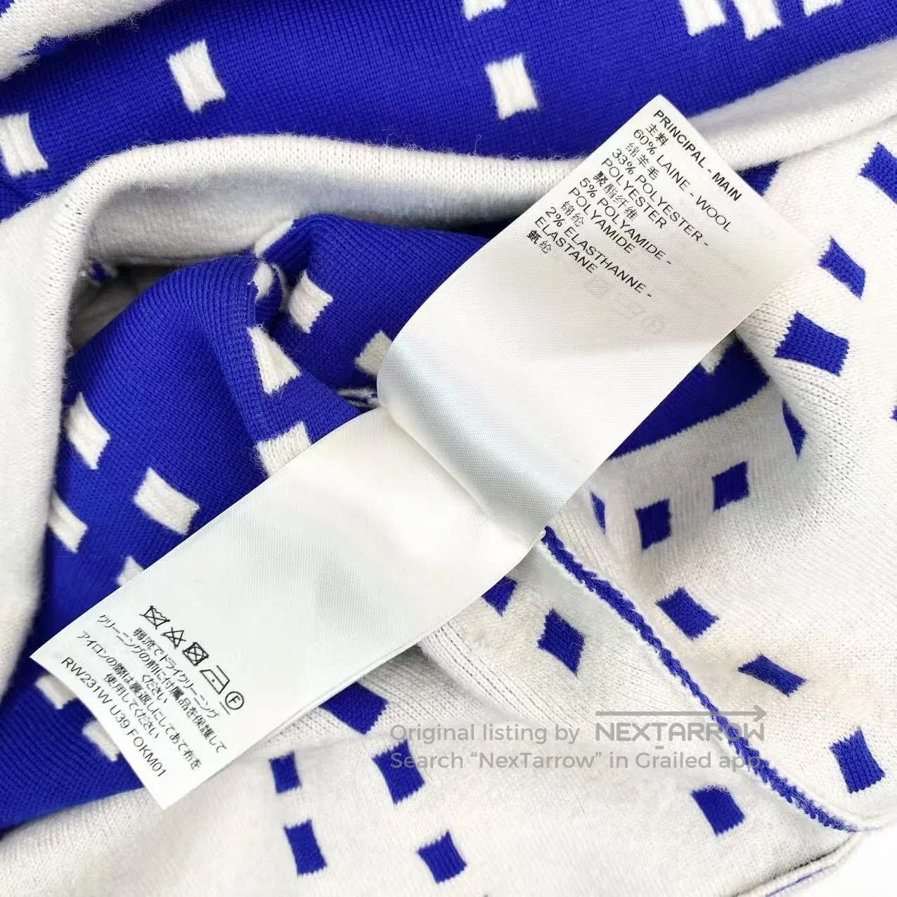 Louis Vuitton Louis Vuitton Blue and white letter print hoodie| Size L / US 10 / IT 46 - 5 Thumbnail