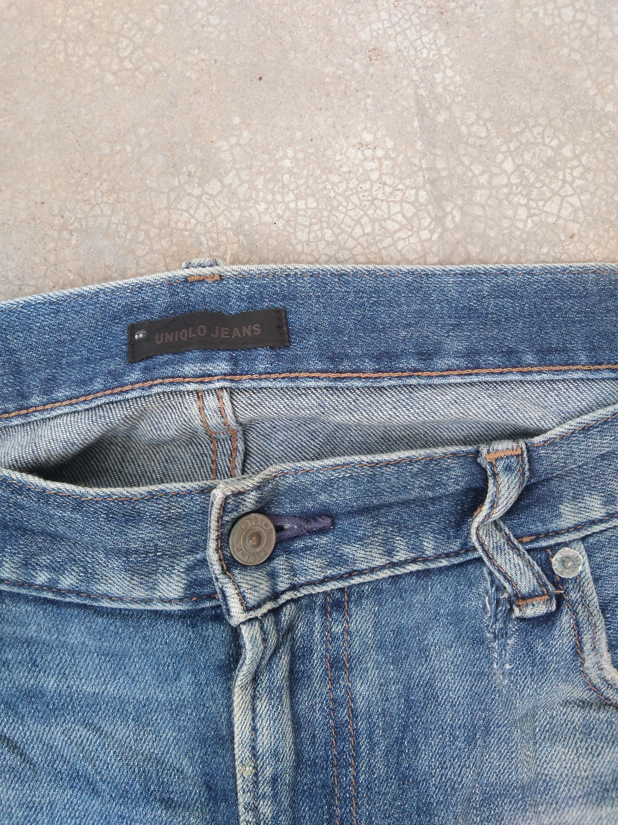 Japanese Brand Vintage Uniqlo Rusty Wash Distressed Jeans 36x29 Size US 36 / EU 52 - 6 Thumbnail