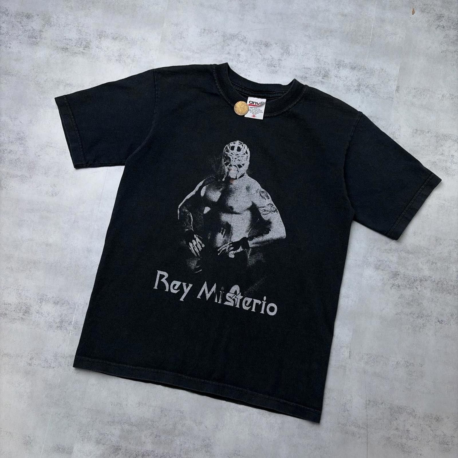 Anvil Vintage 00’s Black Rey Misterio WWE Wrestling T-Shirt Size S / US 4 / IT 40 - 2 Thumbnail