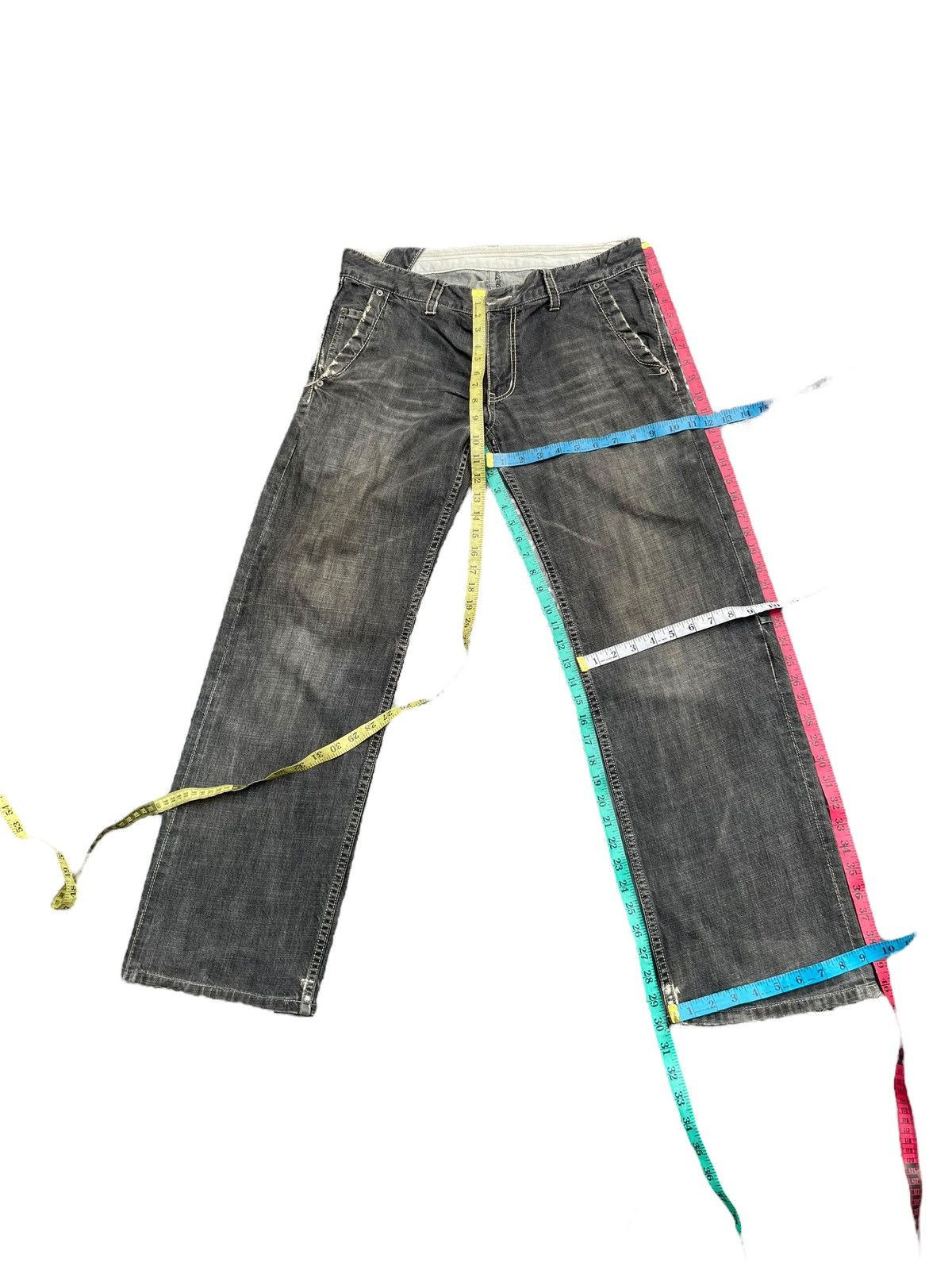 Yohji Yamamoto Against All Risk Distresed Jeans Size US 35 - 15 Thumbnail