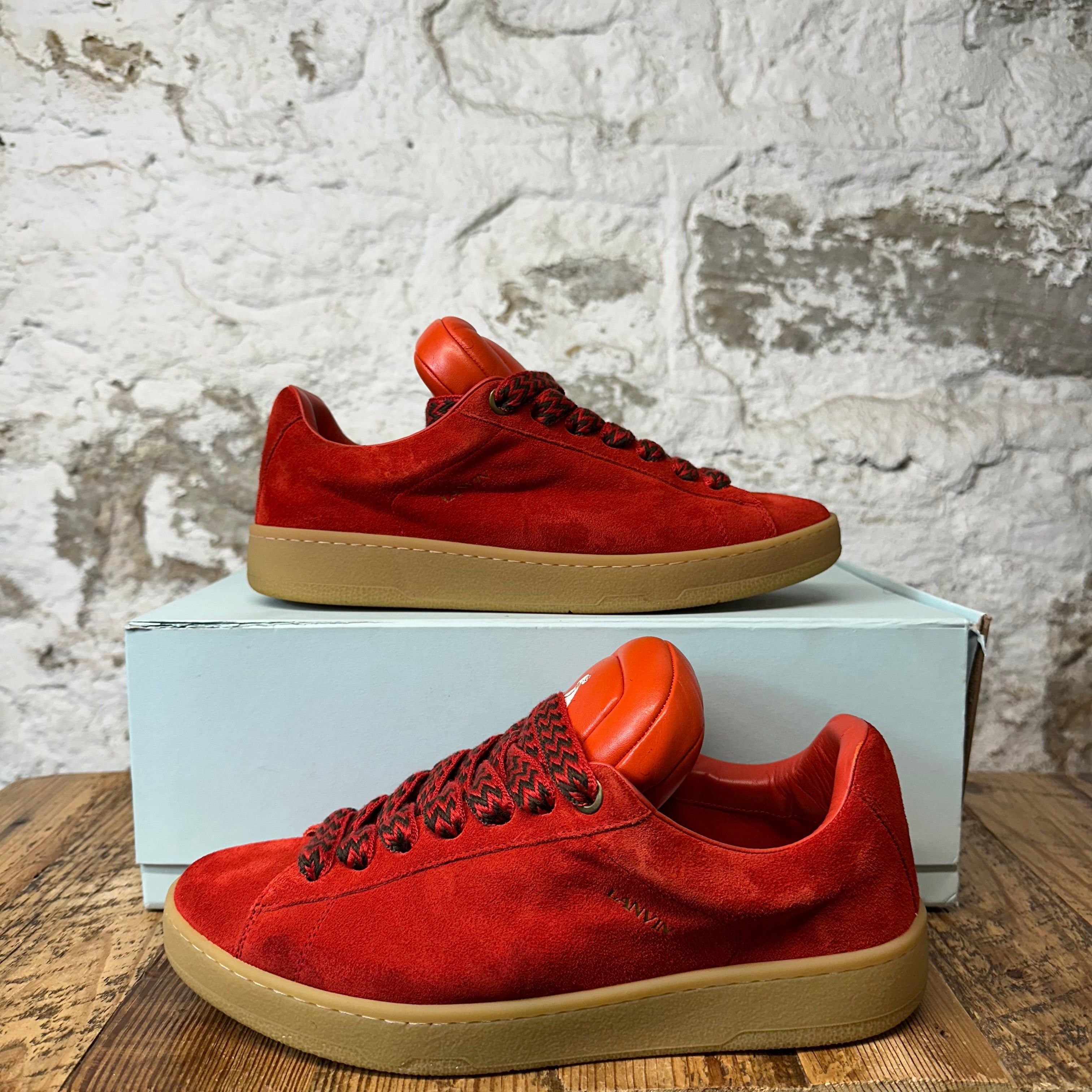 Lanvin Lanvin Future Curb Red Suede Sneaker Sz 11 (44) Size US 11 / EU 44 - 1 Thumbnail