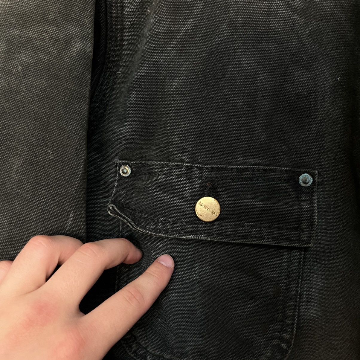 Carhartt Vintage 90s Carhartt Blanket Lined Chore Jacket Faded Size US M / EU 48-50 / 2 - 10 Thumbnail