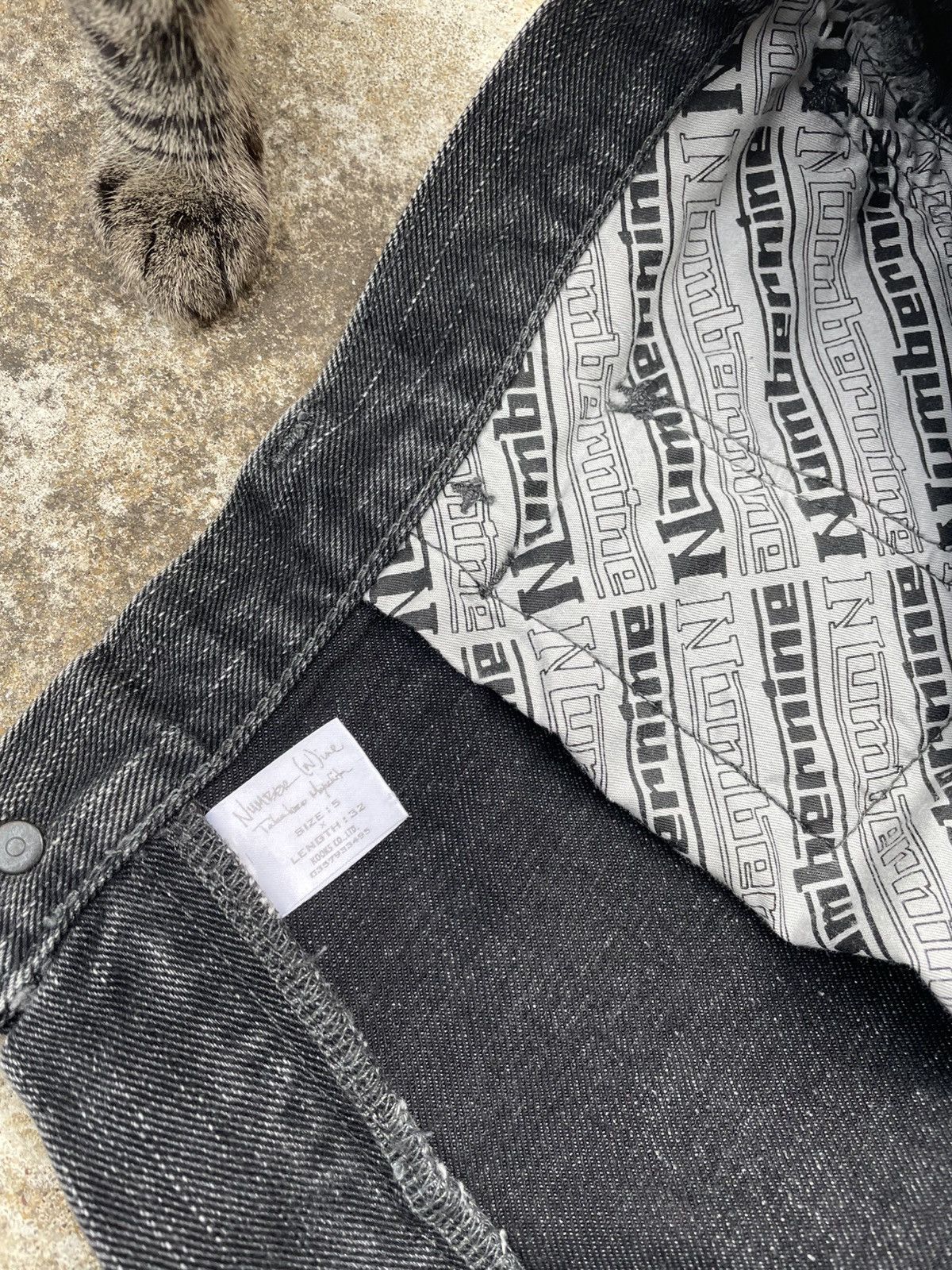 Number (N)ine SS04 "Dream Baby Dream" Double Pocket Pain Patch Denim Size US 34 / EU 50 - 7 Thumbnail