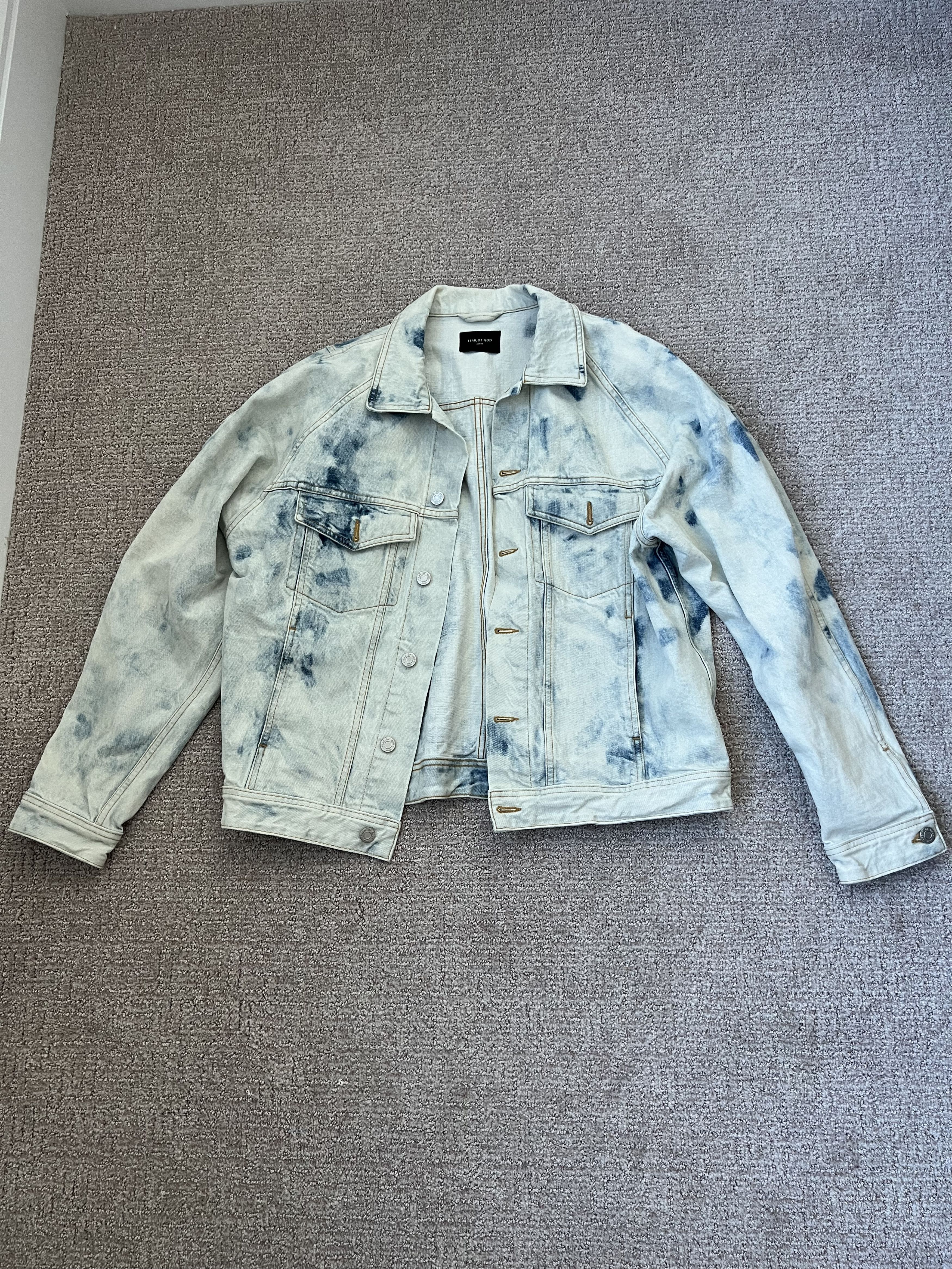 Fear of God Fear of God Distressed Denim Jacket Medium Made in USA Size US M / EU 48-50 / 2 - 1 Thumbnail