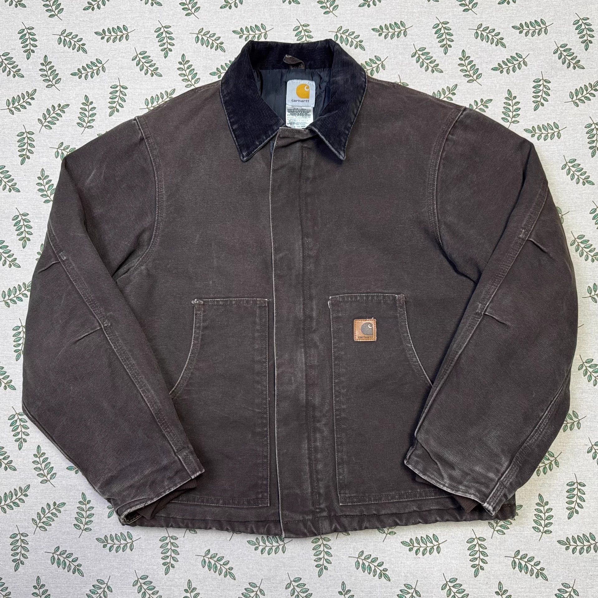 Carhartt Carhartt J22 DKB Brown M Washed Duck Canvas Jacket Size US M / EU 48-50 / 2 - 2 Thumbnail