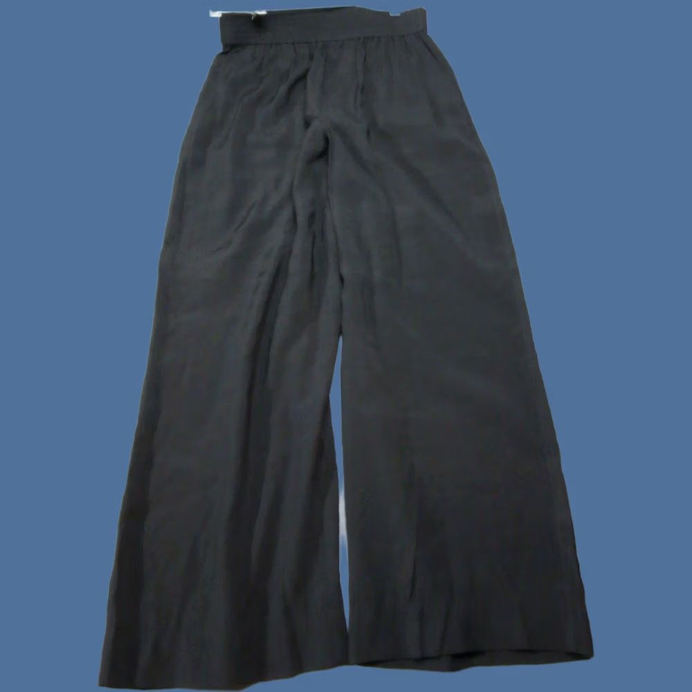 Madewell Madewell Pants Women SP Small Petite Black Crinkled Crepe Straight-Leg Crop Size 28" / US 6 / IT 42 - 1 Thumbnail