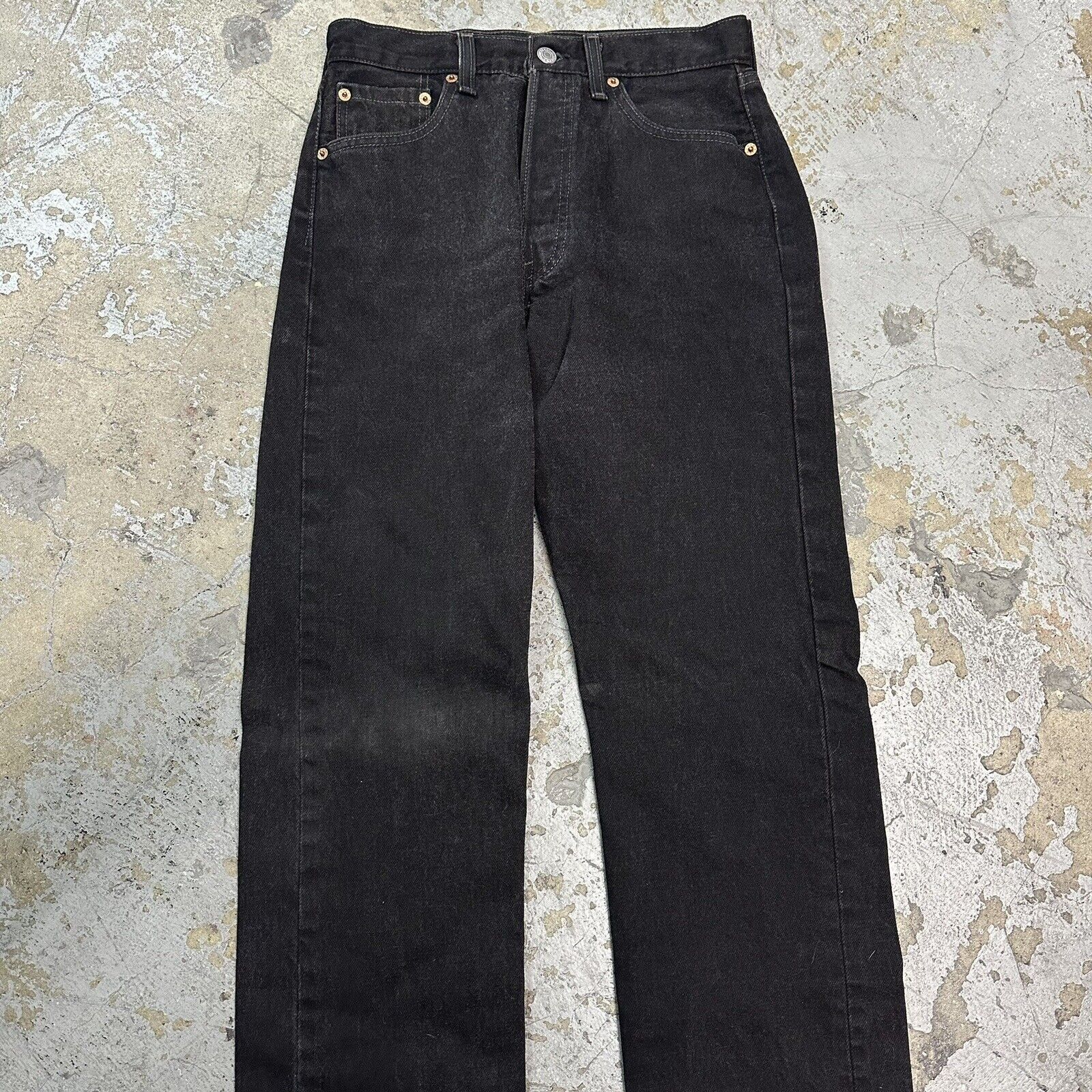 Levi's × Vintage Vintage Levi’s 501 Black Denim Jeans 29x30 Women Made In USA Size 30" / US 8 / IT 44 - 2 Thumbnail