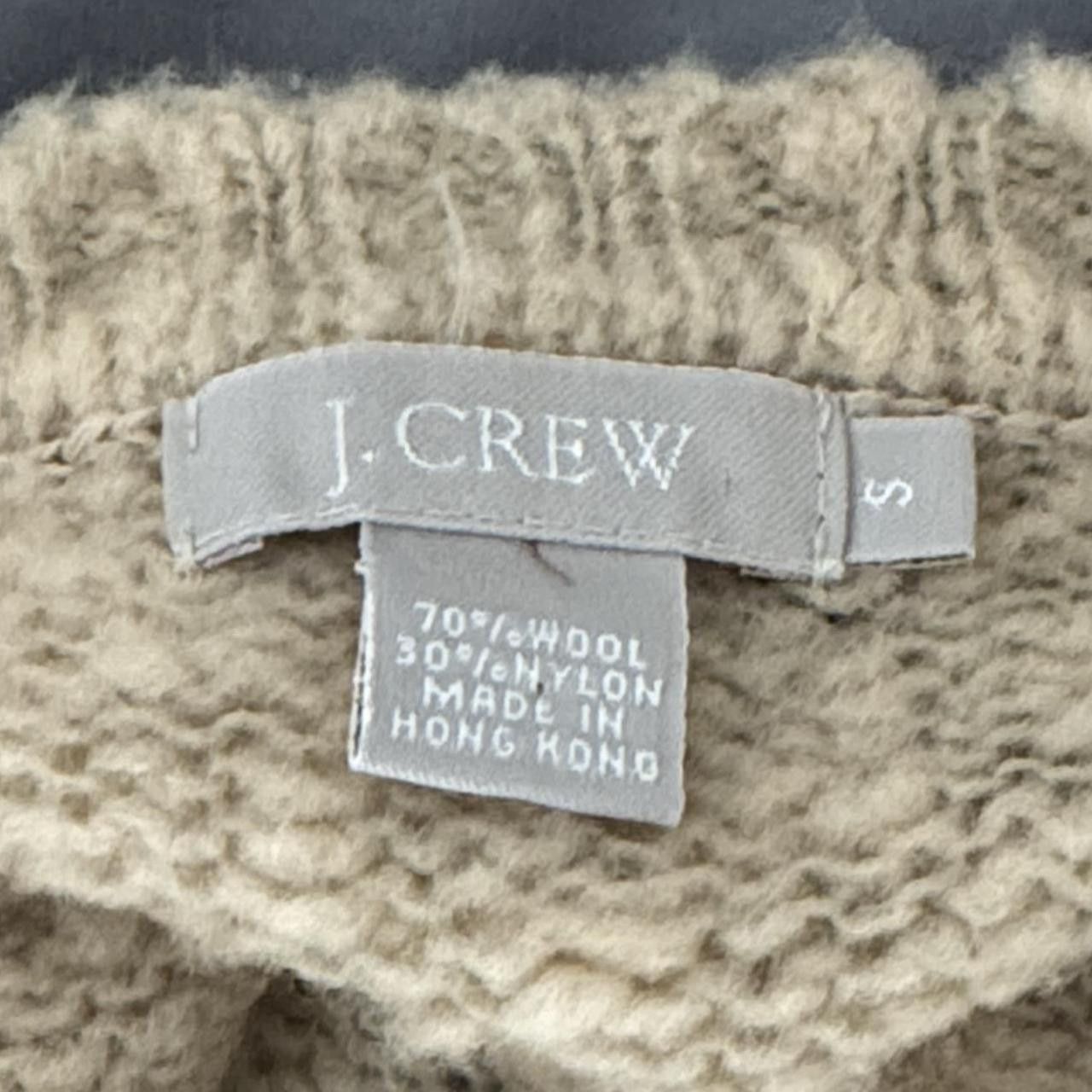 J.Crew Vintage J.Crew Beige Knit Wool Sweater Size S / US 4 / IT 40 - 3 Thumbnail