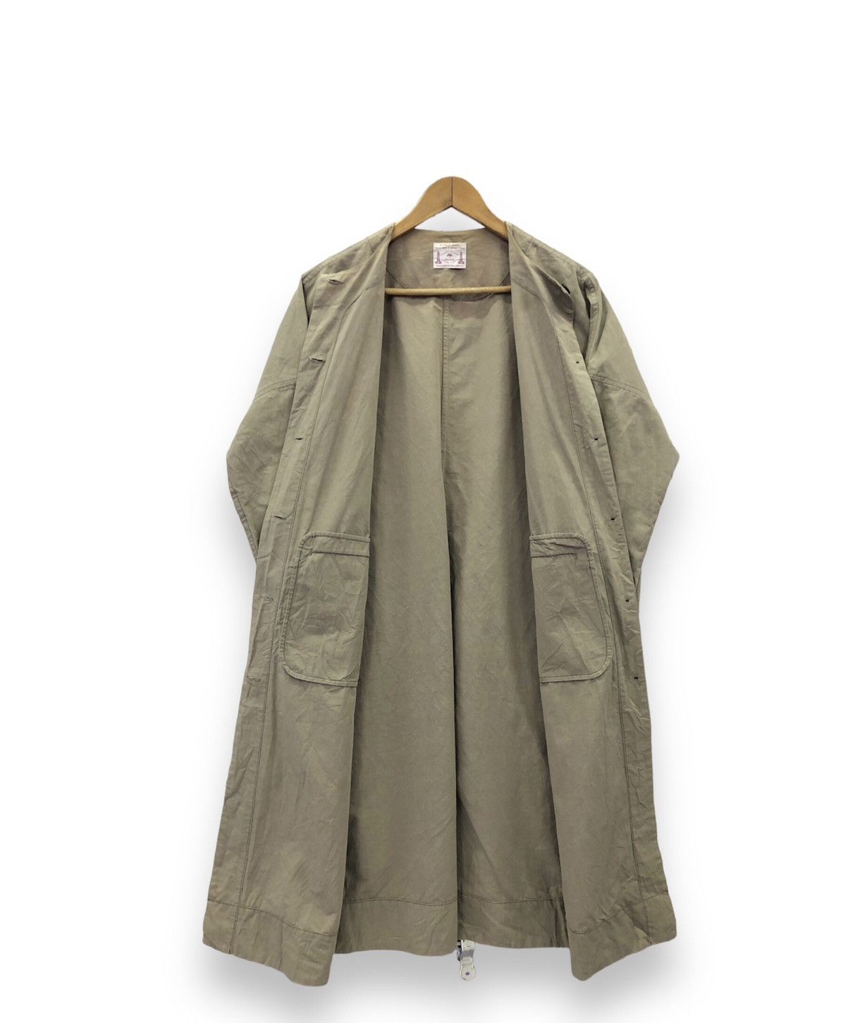 Japanese Brand Pual Ce Cin Nippon Made Outerwear Non Collar Long Coat Size US L / EU 52-54 / 3 - 3 Thumbnail