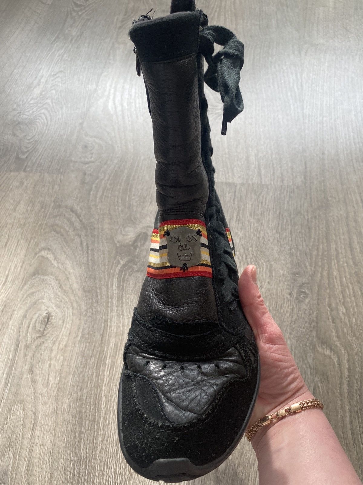 Diesel × Vintage Vintage Diesel Izuu Boxer High Leather boots biker /Wrestlin Size US 7 / IT 37 - 9 Thumbnail