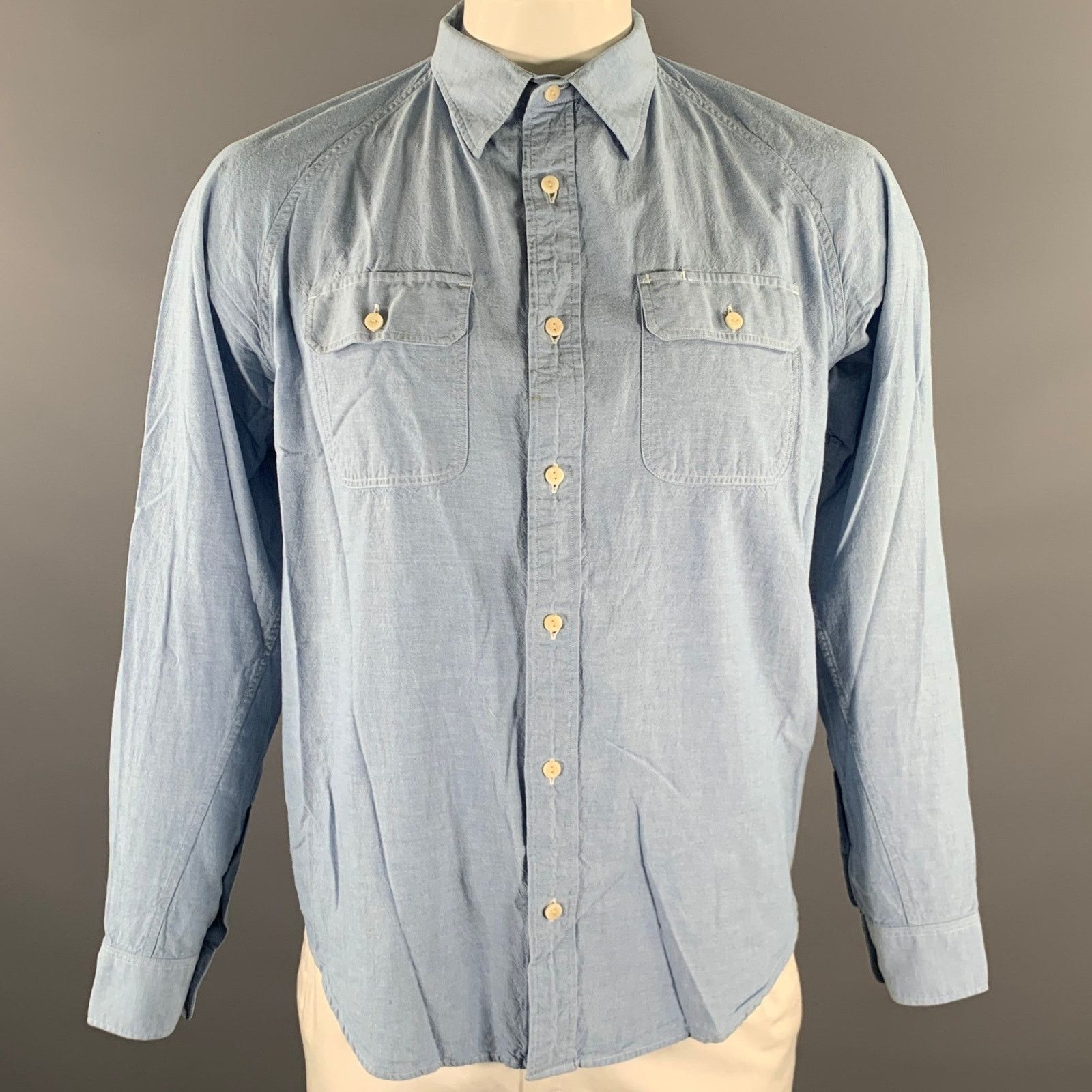Other HEIMAT Size L Blue Heather Raglan Long Sleeve Shirt Size US L / EU 52-54 / 3 - 1 Thumbnail