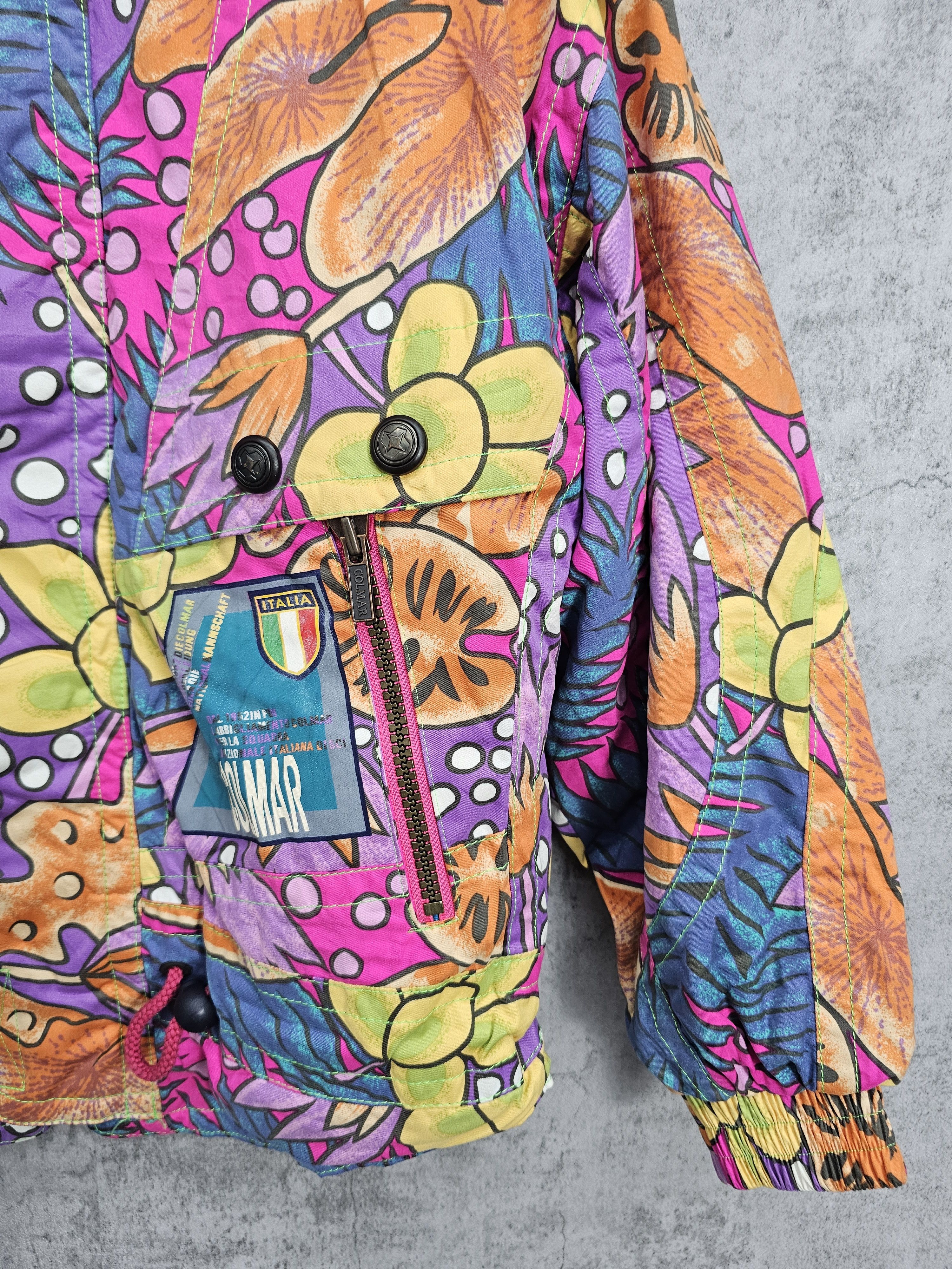 Colmar Vintage Women COLMAR Art Floral Flowers Ski Jacket J0017 Size M / US 6-8 / IT 42-44 - 7 Thumbnail