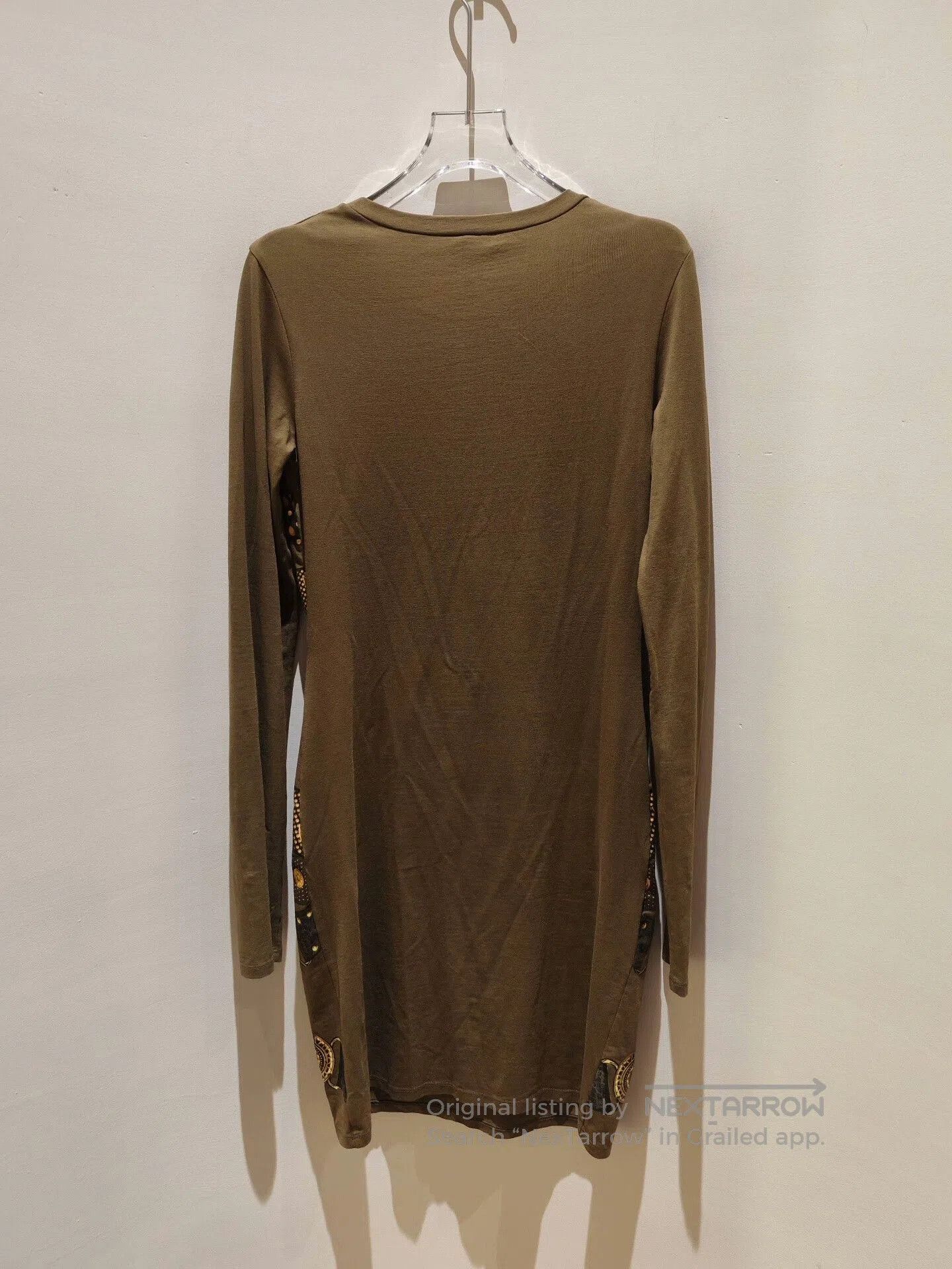 Versace Versace Military Green Long-Sleeve Dress. Size M / US 6-8 / IT 42-44 - 4 Thumbnail