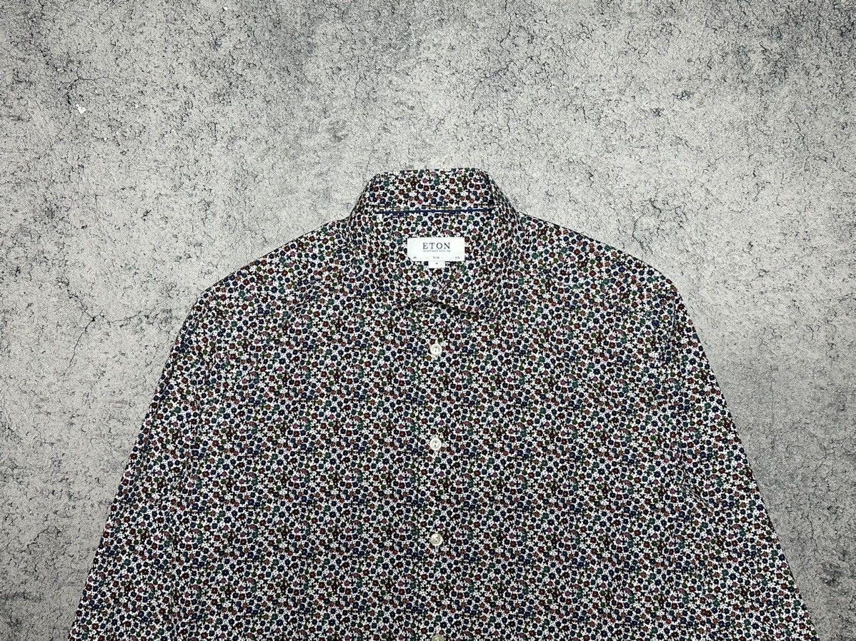 Eton Eton Flower Floral Print button-up Shirt Size US M / EU 48-50 / 2 - 2 Thumbnail