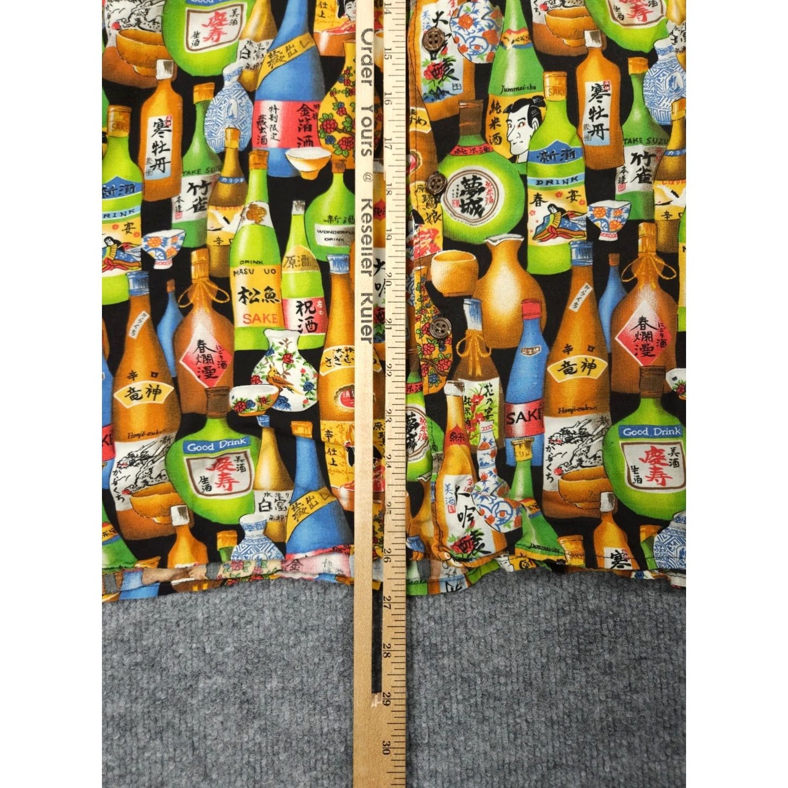 Reyn Spooner Reyn Spooner Shirt Mens Large Geisha Japanese Bottles Rayon American Classics Geisha Hawaiian Travel Button-Up Short Sleeve Collared Size US L / EU 52-54 / 3 - 4 Thumbnail