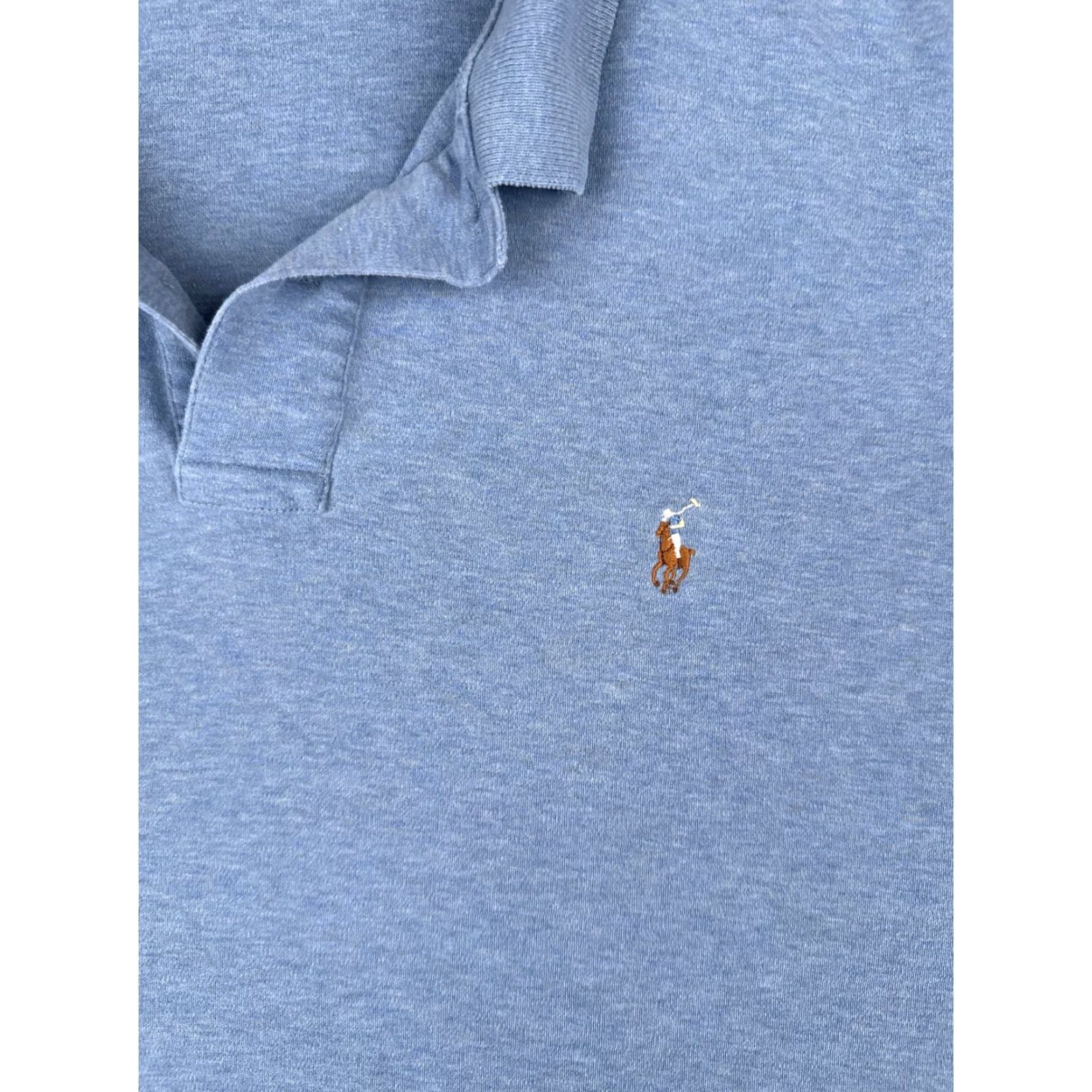 Ralph Lauren VINTAGE Ralph Lauren Polo Shirt Men L Blue 100% Cotton Jersey Wear, Casual, Travel, Workwear, Golf, Outdoors, Driving, Walking Mens Size US L / EU 52-54 / 3 - 6 Thumbnail