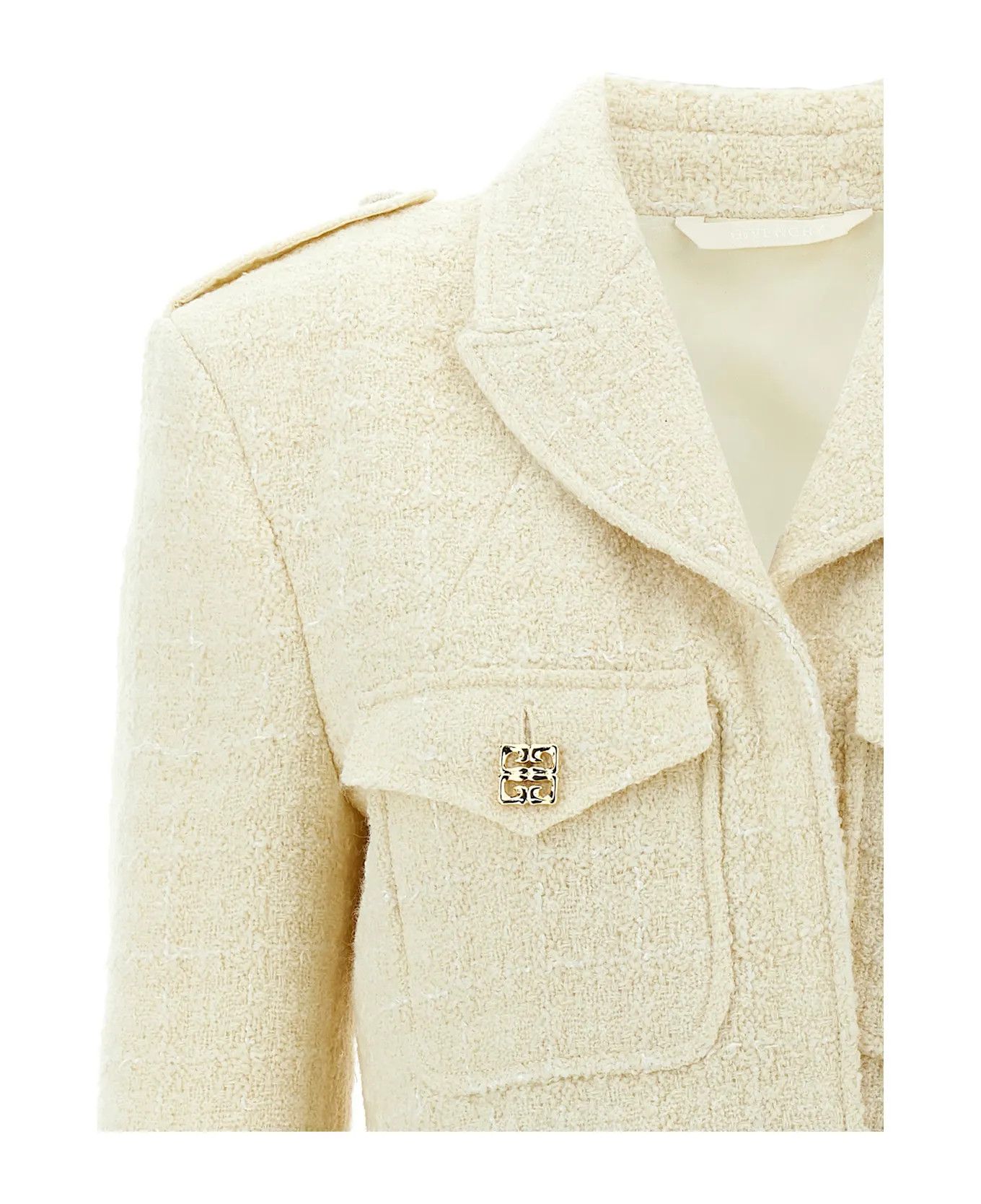 Givenchy o1n1vont0326 Military Short Jacket in White Size M / US 6-8 / IT 42-44 - 3 Thumbnail