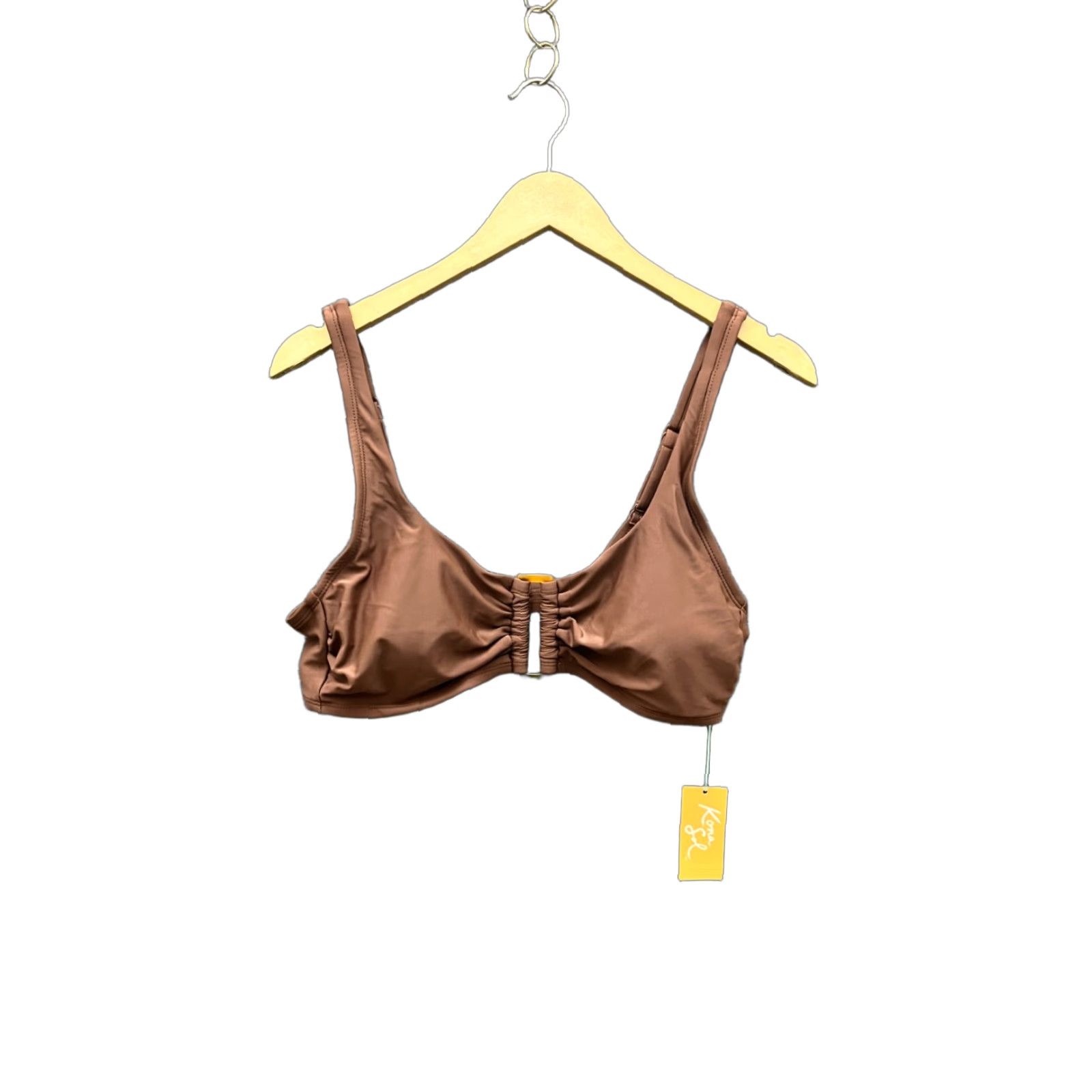 Vintage Kona Sol Bralette Rectangle Bikini Top Mulberry Brown L 12-14 Adult Women Size L / US 10 / IT 46 - 1 Thumbnail