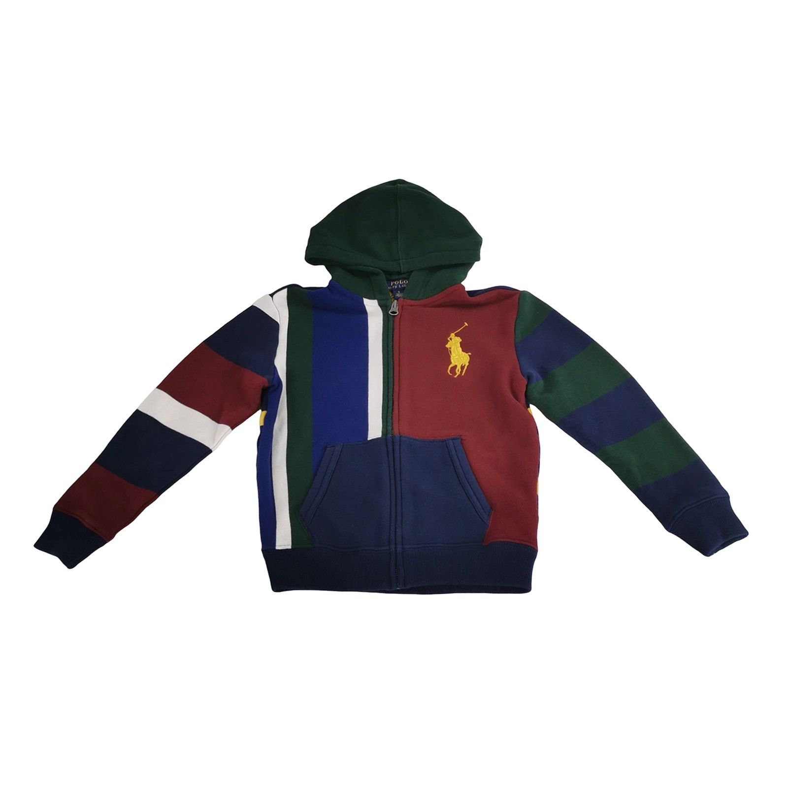 Polo Ralph Lauren Polo Ralph Lauren Colorblock Striped Zip Hoodie 6 Size US XXS / EU 40 - 1 Thumbnail