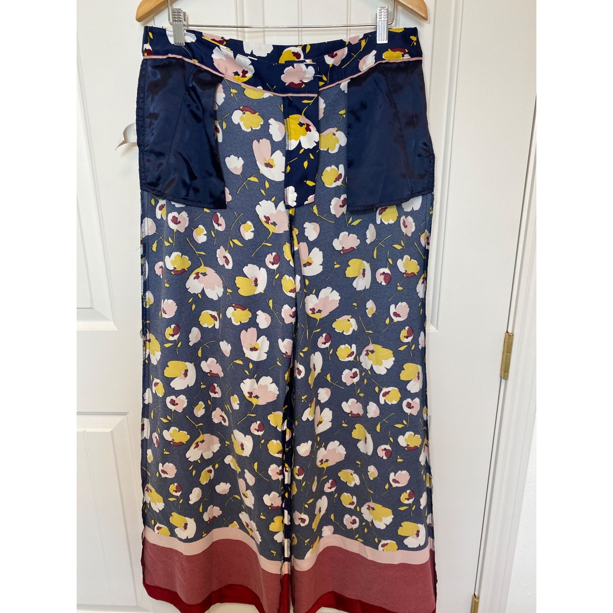 Boden Boden Floral Wide-Leg Trousers, Size 12R Size 34" / US 12 / IT 48 - 12 Thumbnail