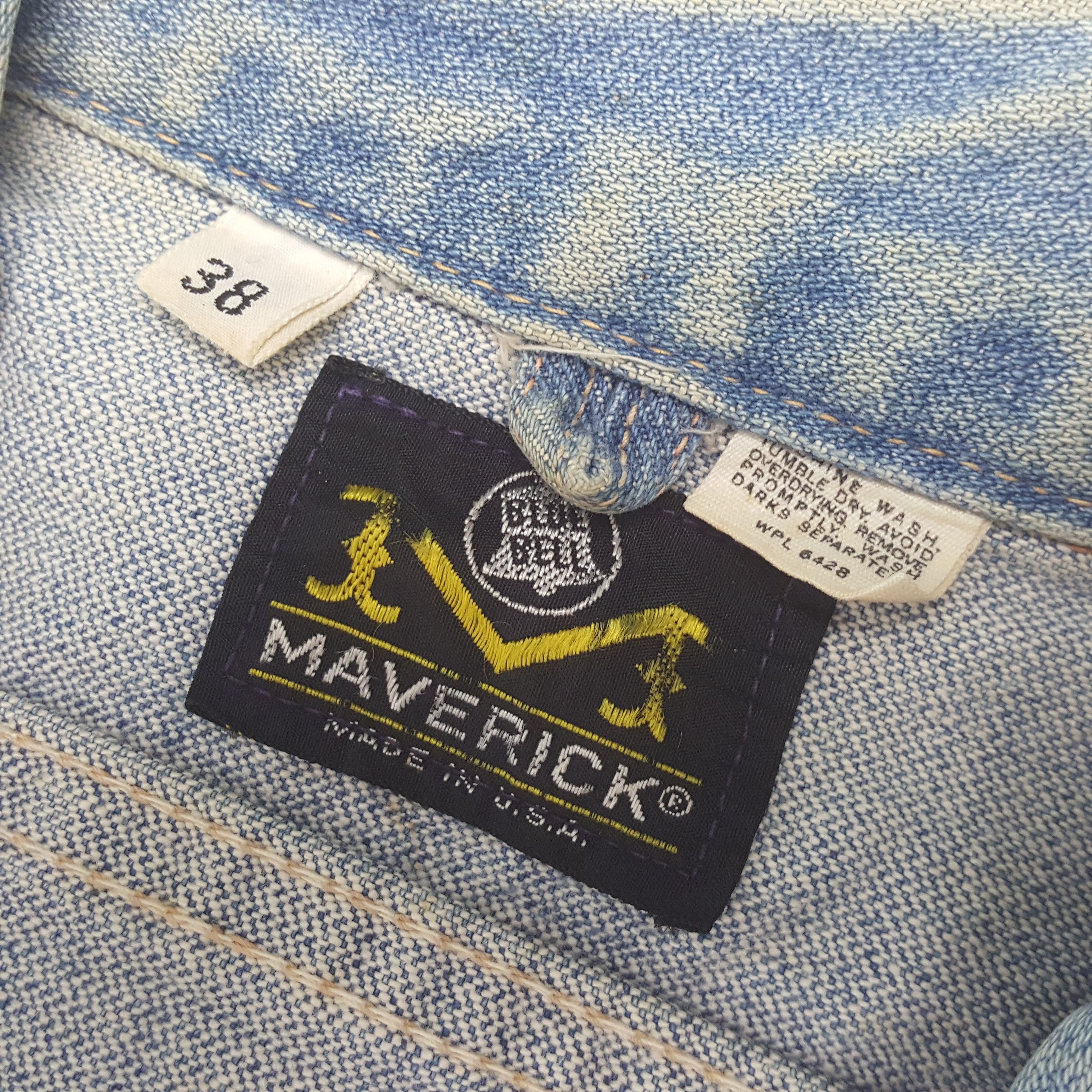 Vintage Maverick Nice Design Denim Jacket RR25 Size XS / US 0-2 / IT 36-38 - 5 Thumbnail
