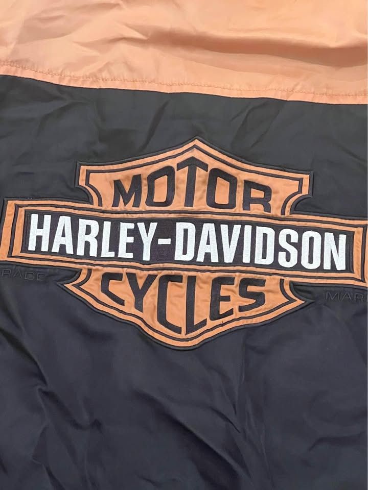 Harley Davidson Vintage Harley Davidson Riding Shield Nylon Bomber Jacket Size US L / EU 52-54 / 3 - 8 Thumbnail