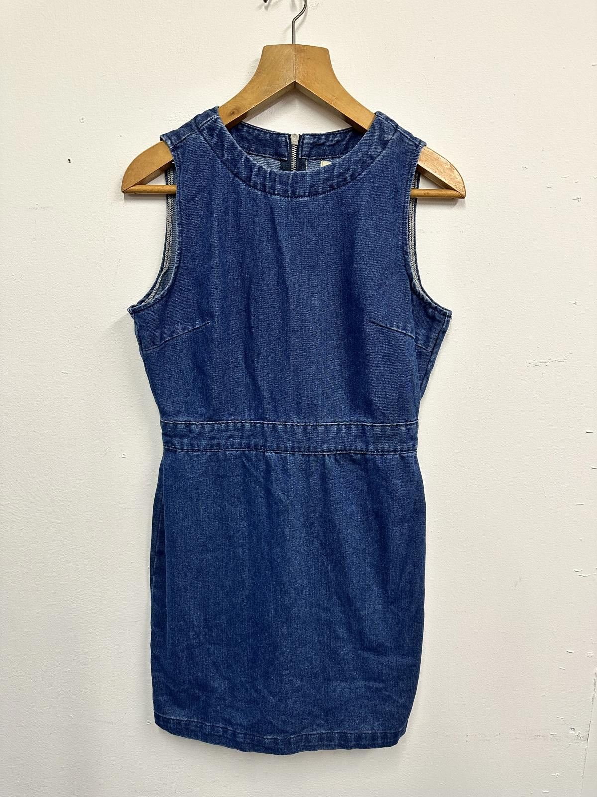Other Oasis Sleeveless Denim Mini Dress UK 10 Size M / US 6-8 / IT 42-44 - 1 Thumbnail
