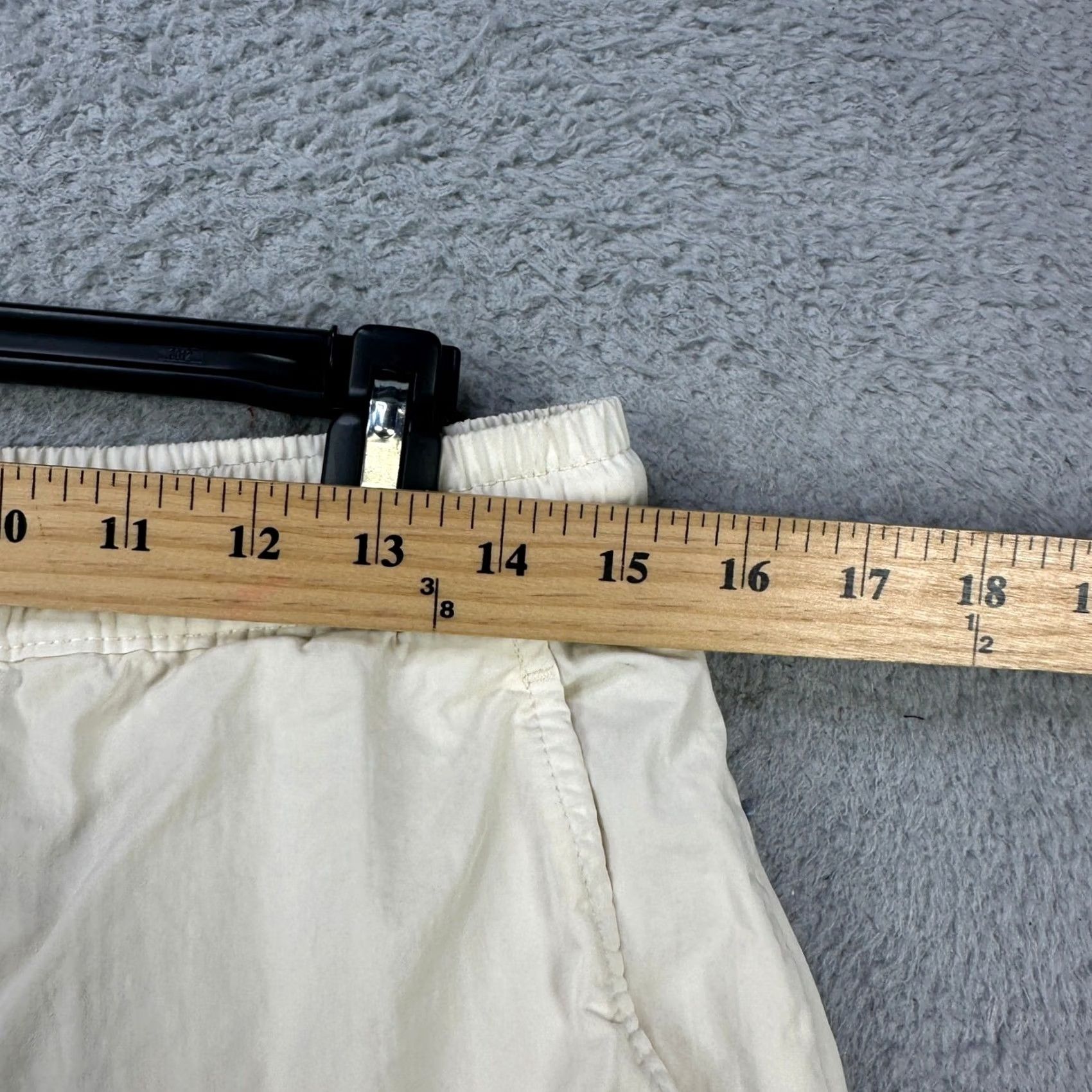 Zara VINTAGE ZARA Mens Pull On Cargo Shorts Small Cream Drawstring Stretch Waistband Pockets Size US 29 - 6 Thumbnail