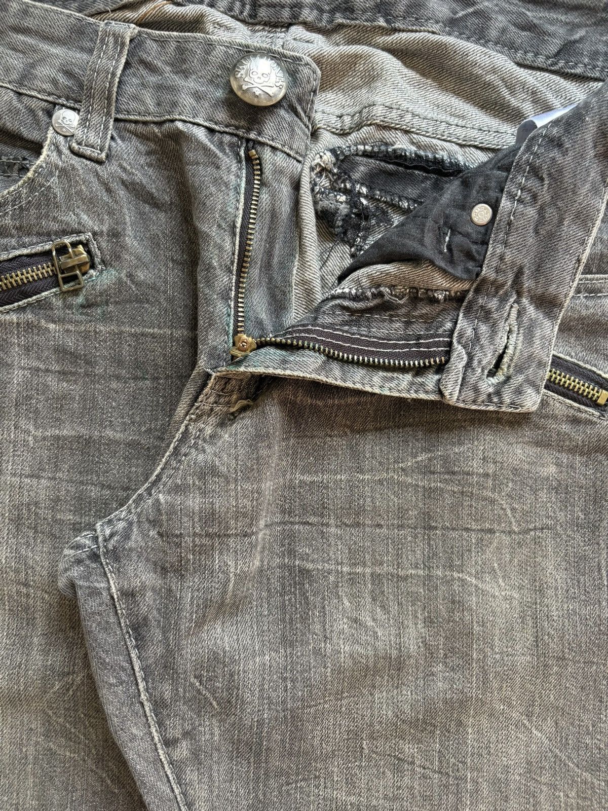 Japanese Brand Vintage Jack Serika Tactical Distressed Bootcut Flare Jeans Size US 31 - 10 Thumbnail
