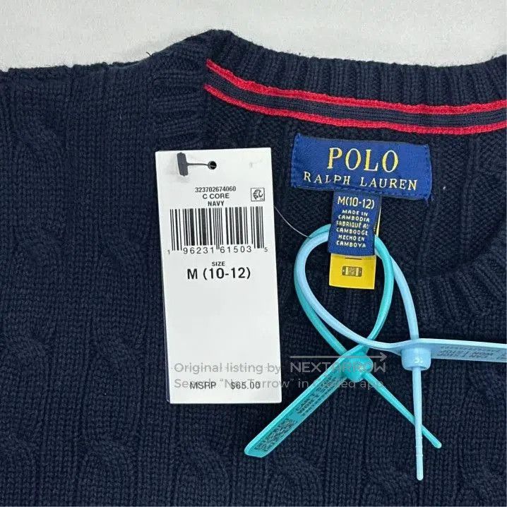 Polo Ralph Lauren Polo Ralph Lauren Pony Logo Cable Knit Crewneck Sweater. Size US M / EU 48-50 / 2 - 2 Thumbnail