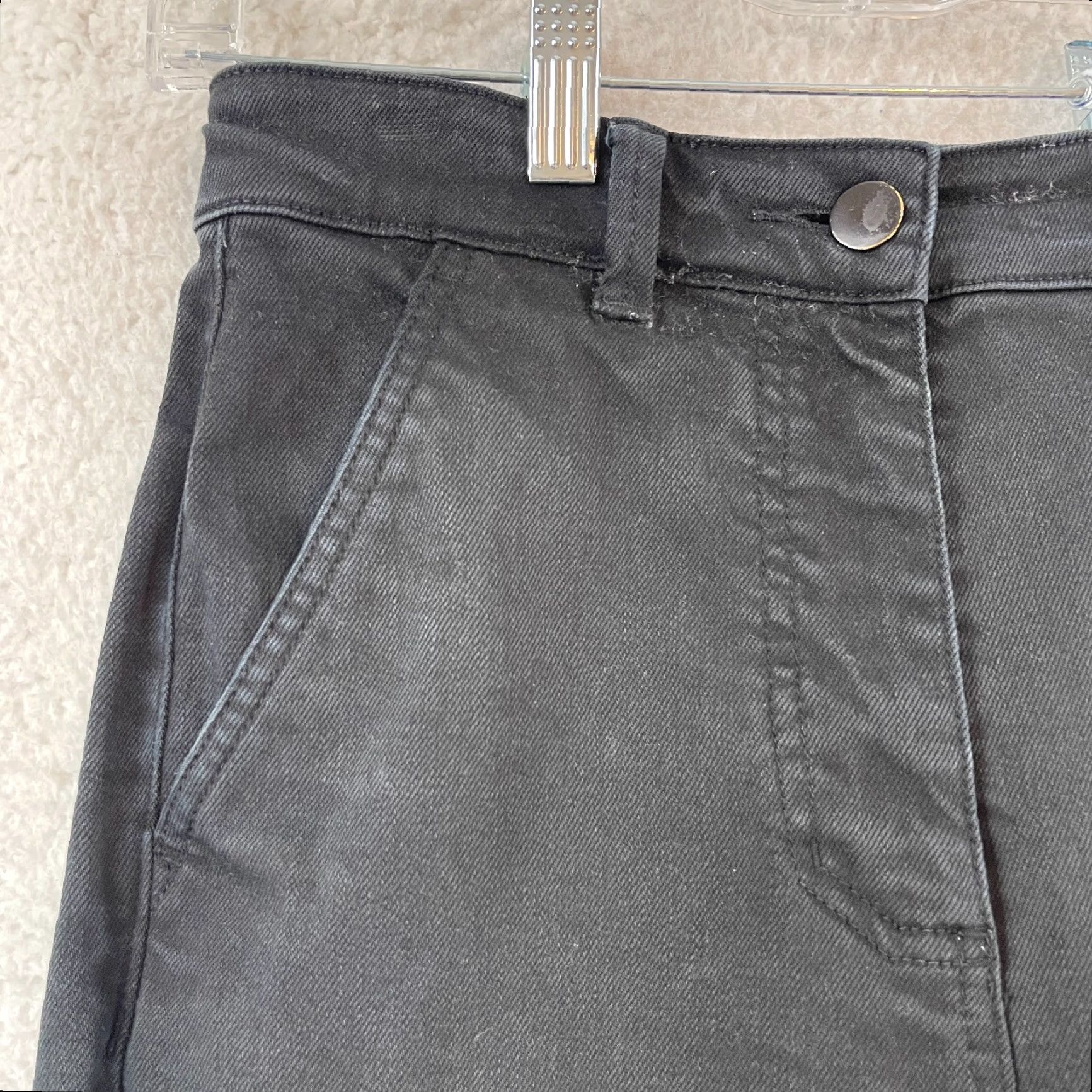 Everlane Everlane Black Denim Wide Leg Jeans Womens Size 0 Mid-Rise Casual Cotton Denim 5-Pocket Size 25" / US 0 / IT 36 - 4 Thumbnail
