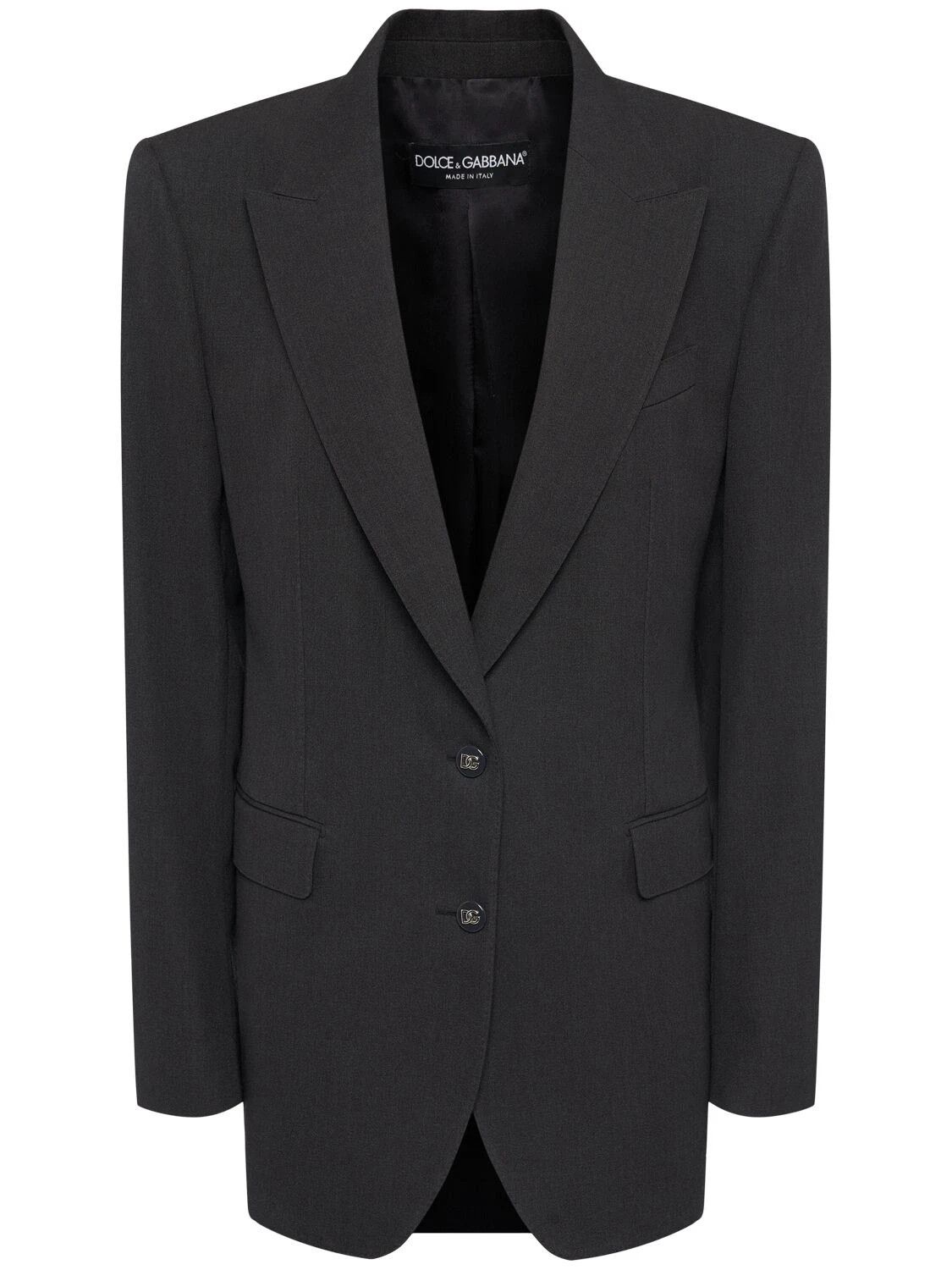 Dolce & Gabbana DOLCE&GABBANA Gray Wool Single Breasted Blazer New Auth Size M / US 6-8 / IT 42-44 - 1 Thumbnail