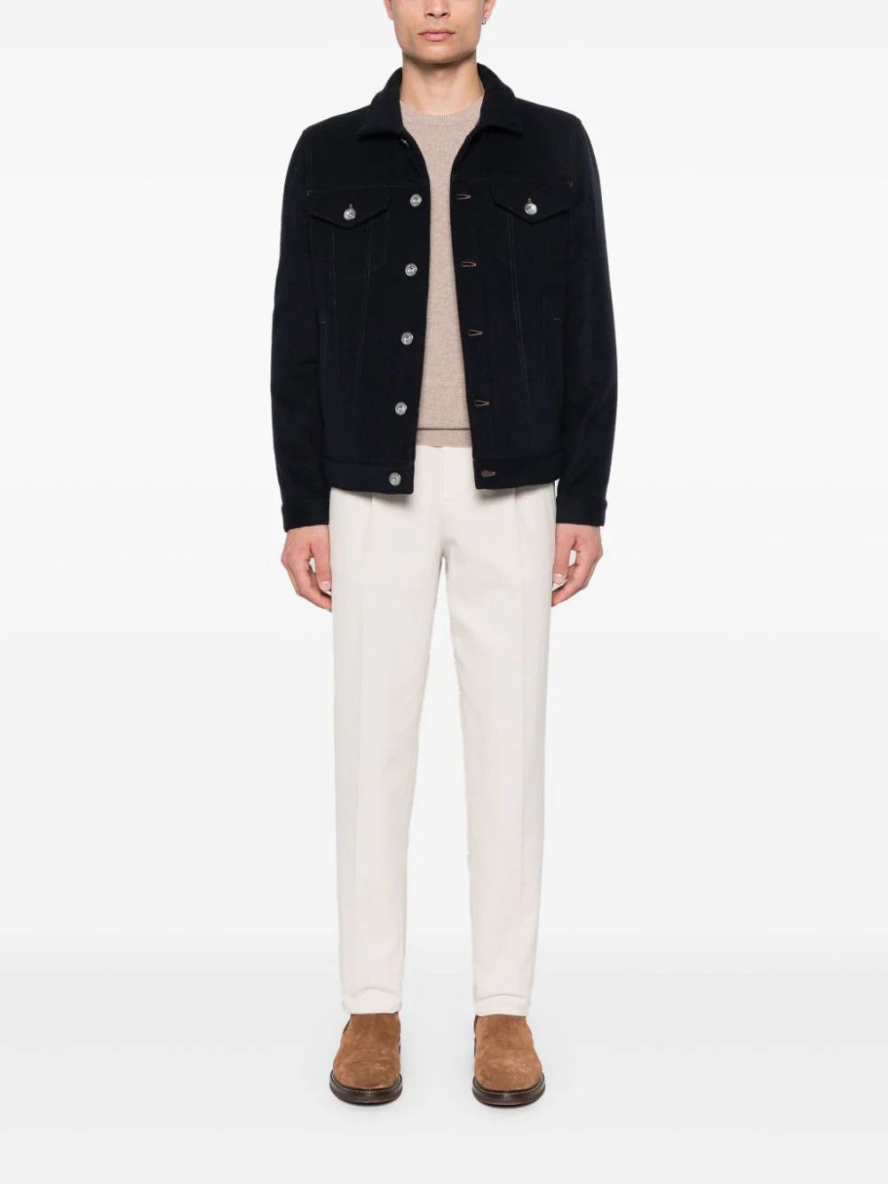 Brunello Cucinelli 0924 Denim Jacket in Navy Size US XXL / EU 58 / 5 - 2 Thumbnail