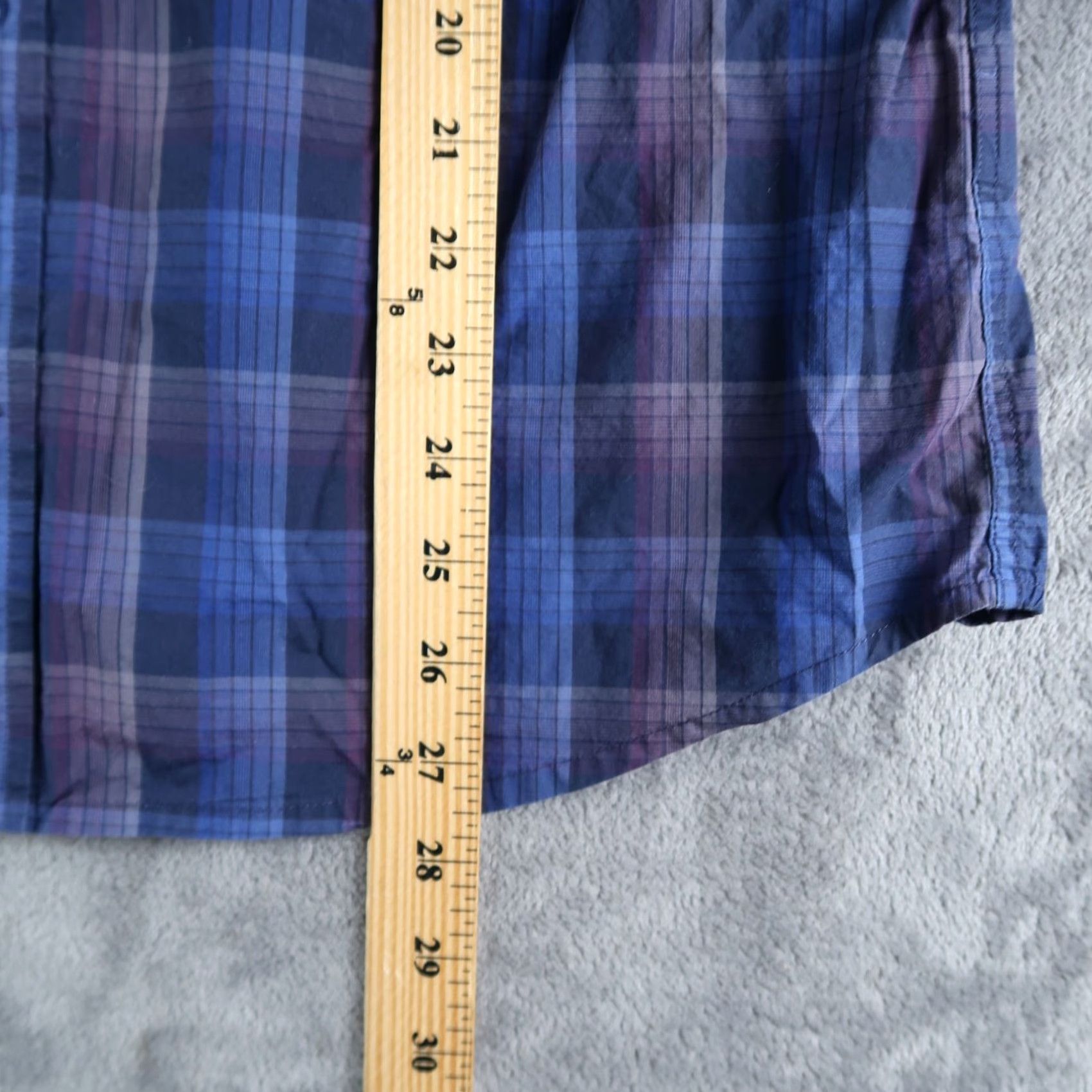 Faconnable Façonnable Men Blue Plaid Check Long Sleeve Cotton Shirt Size S Club Shirt Mens Regular Collar Button-Up Size US S / EU 44-46 / 1 - 6 Thumbnail