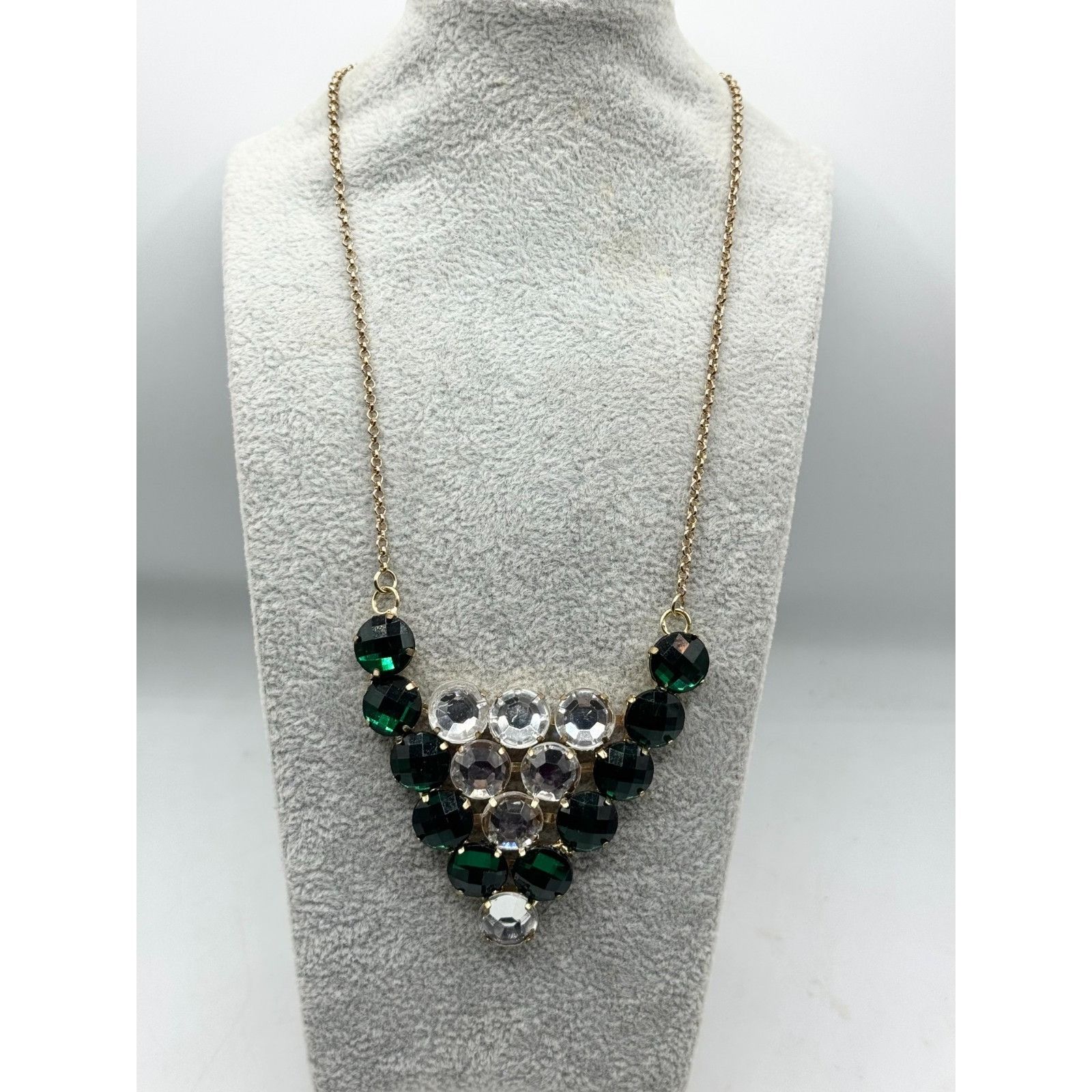 Other Green rhinestone triangle necklace Size ONE SIZE - 4 Thumbnail
