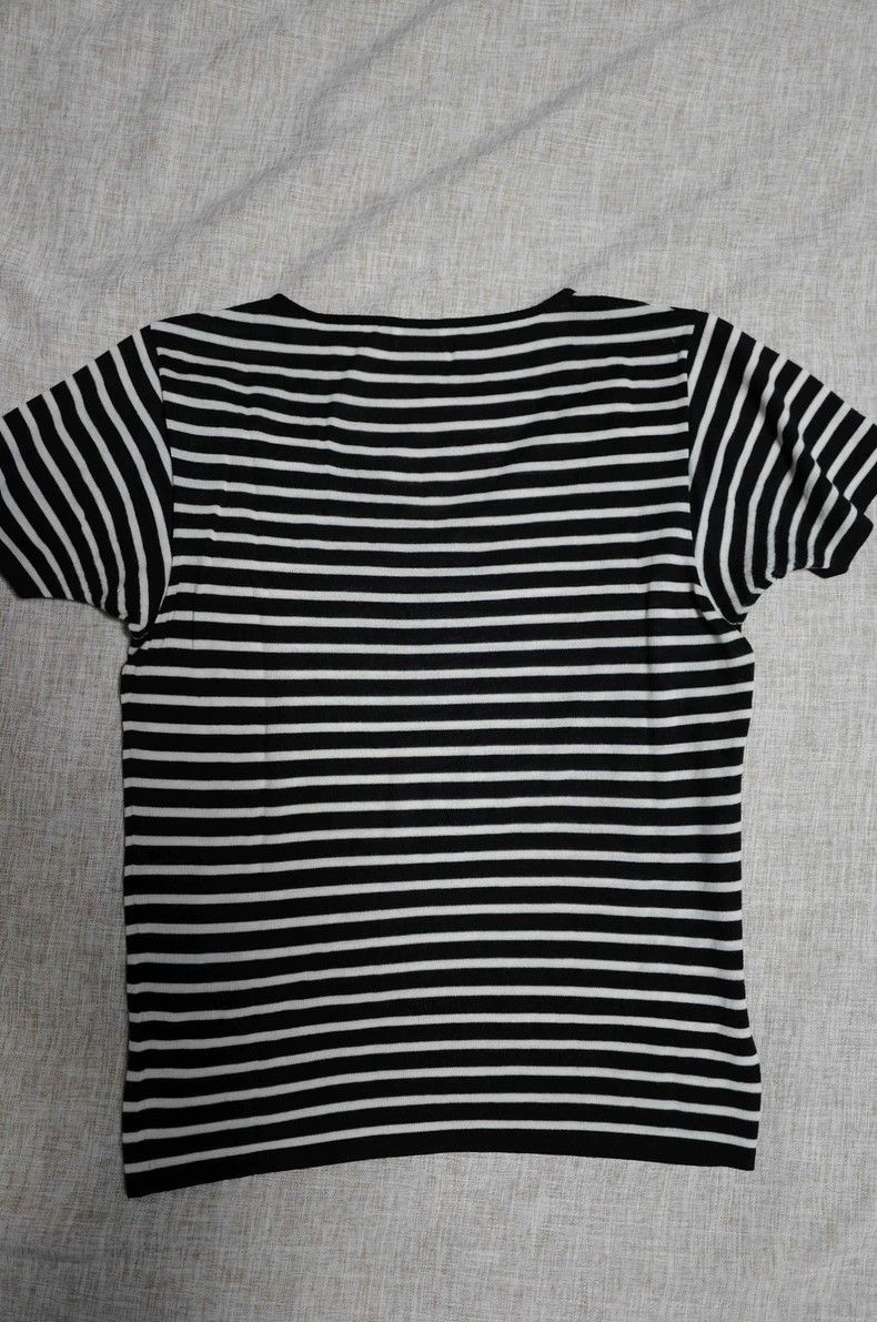 Saint Laurent Paris Saint Laurent Paris Black and white striped Merino worsted Size S / US 4 / IT 40 - 2 Thumbnail