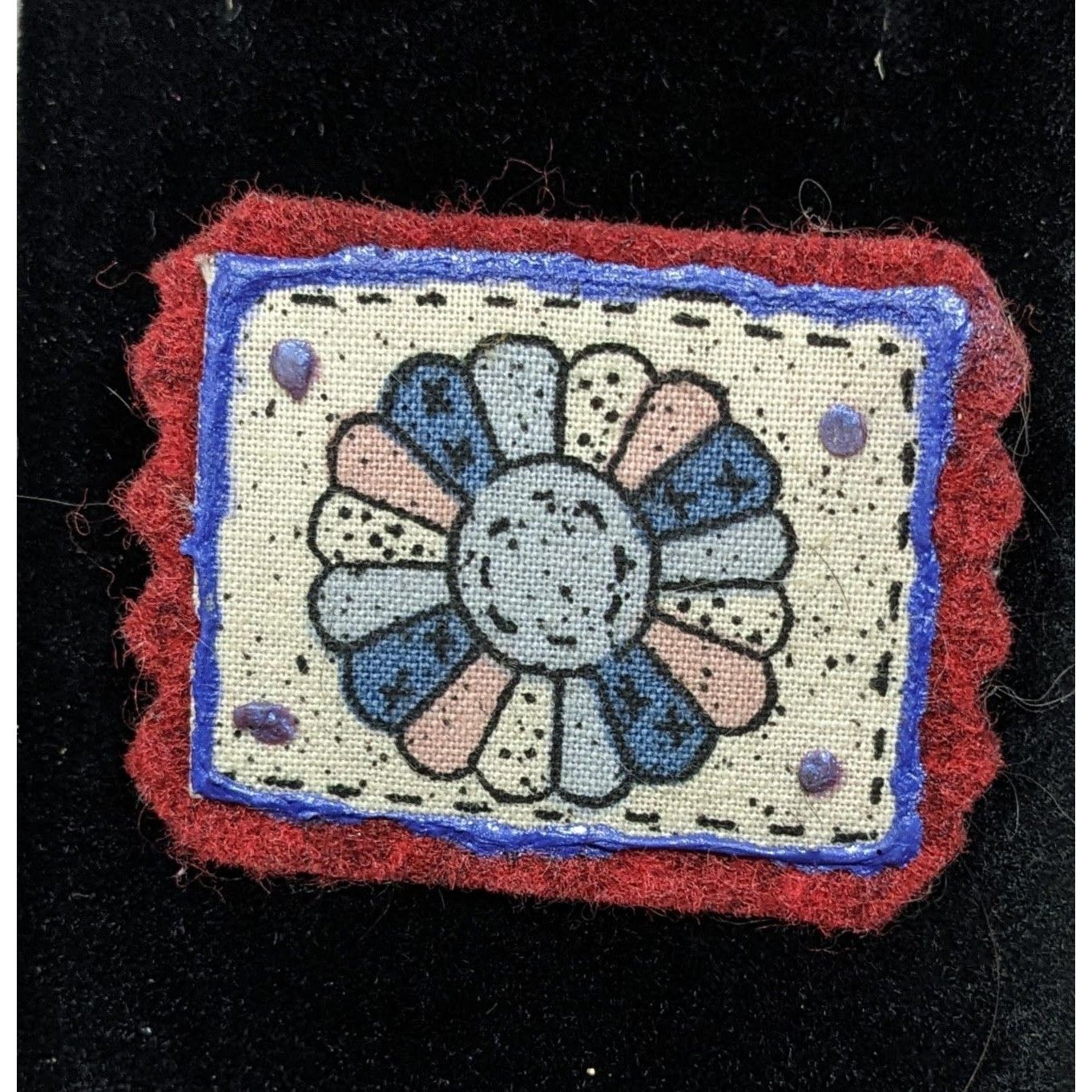 Other Handmade Rustic Floral Felt And Fabric Brooch Size ONE SIZE - 3 Thumbnail