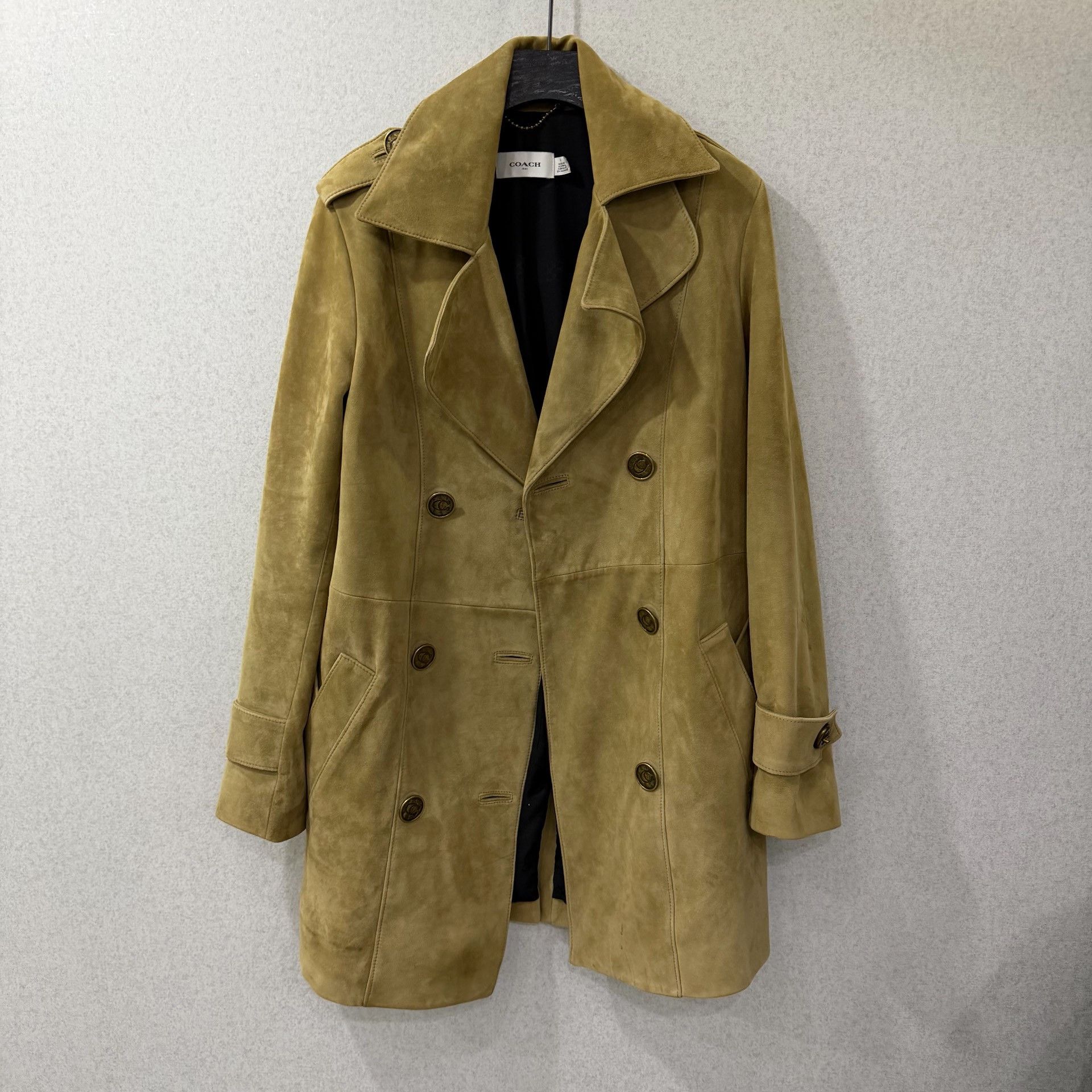Coach Coach Leather Long Brown Coat L Women Size L / US 10 / IT 46 - 1 Thumbnail