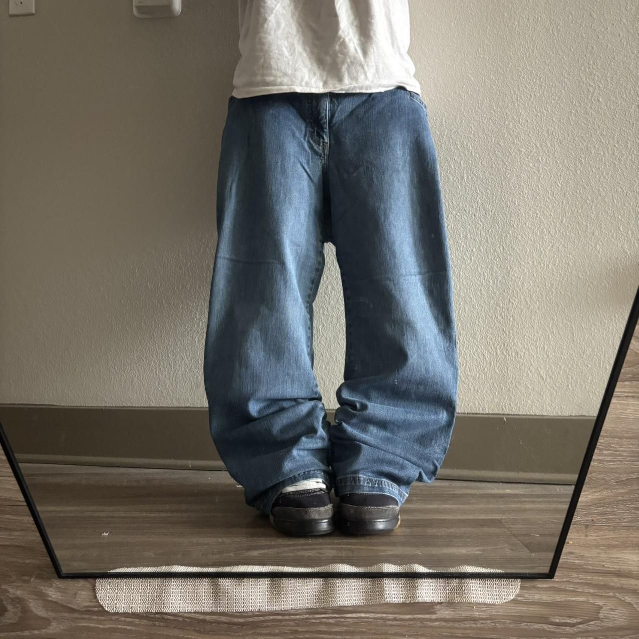 Vintage Crazy Vintage Y2K/2000s Baggy Dark Wash Skater Denim Jeans! 42x30 Size US 42 / EU 58 - 1 Thumbnail