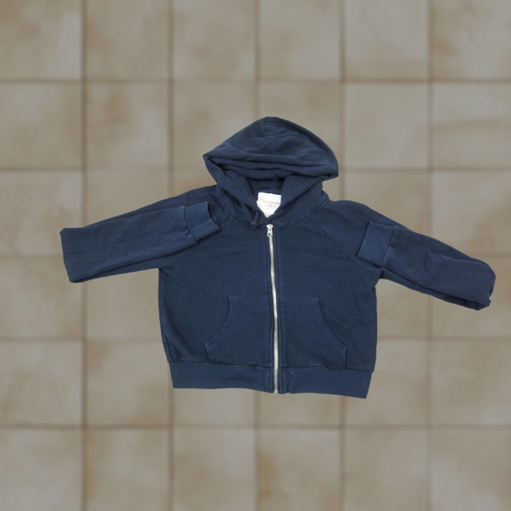 Abercrombie & Fitch Abercrombie & Fitch Hoodie Womens Medium Blue Full Zip Sweatshirt Cropped Shark Logo Classic Size M / US 6-8 / IT 42-44 - 1 Thumbnail