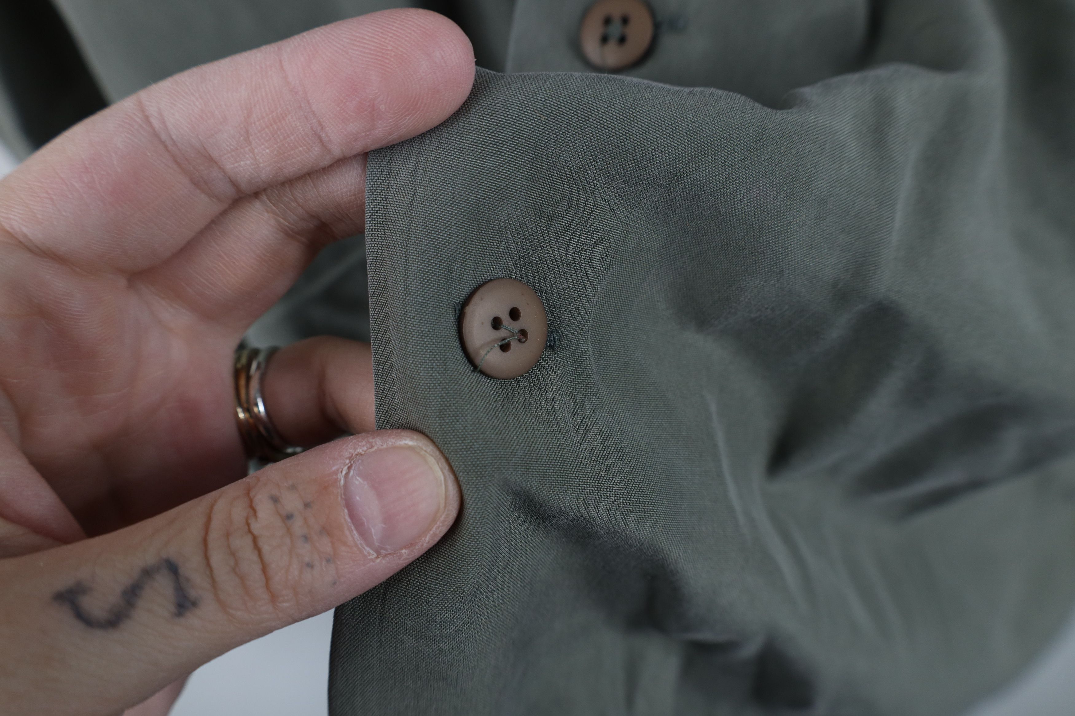 Vintage Vintage 90s Streetwear Collar Board Button Shirt Green Size US S / EU 44-46 / 1 - 5 Thumbnail