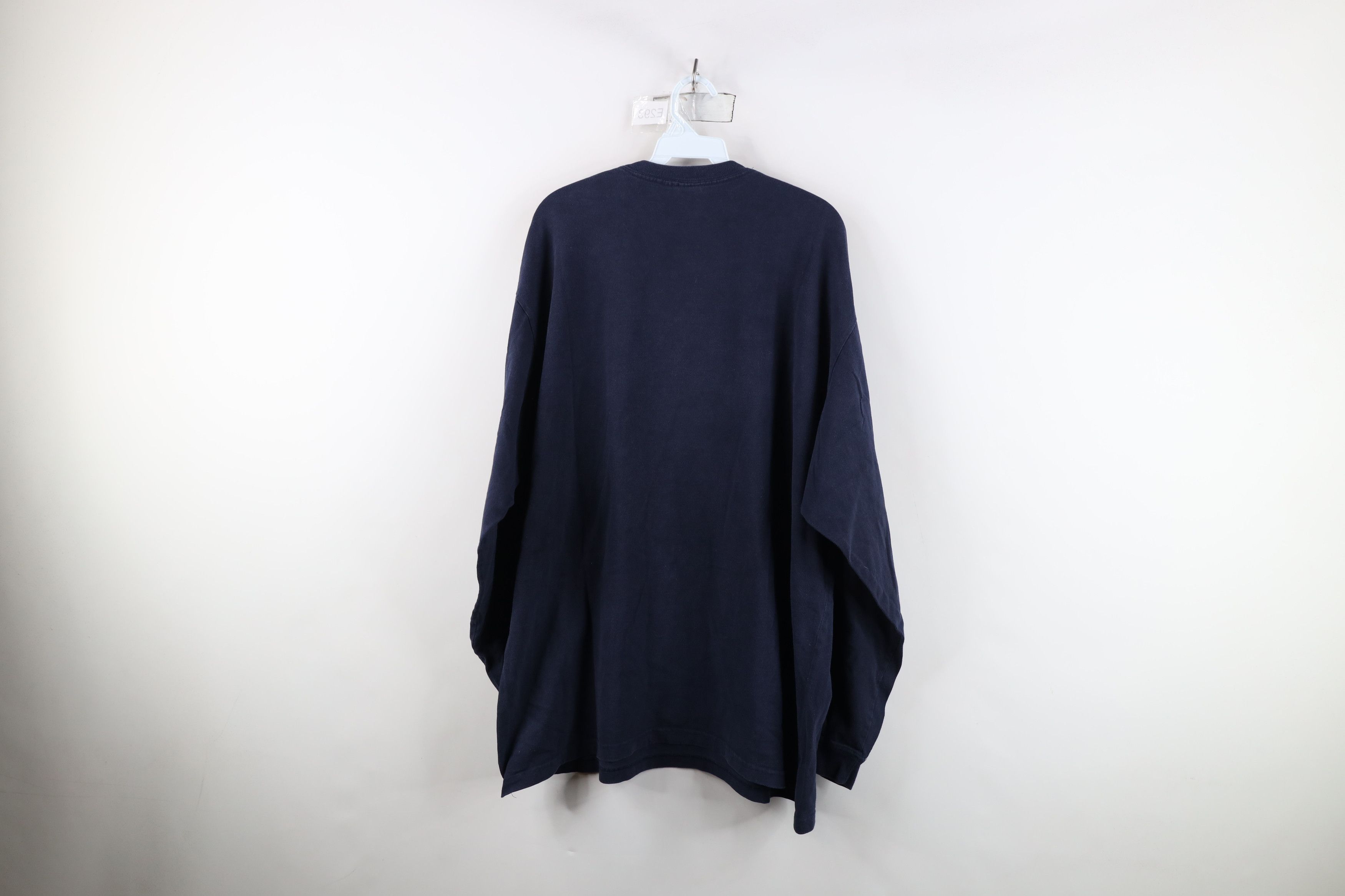 Vintage Vintage 90s Streetwear Heavy Long Sleeve T-Shirt Blue Cotton Size US XL / EU 56 / 4 - 9 Thumbnail