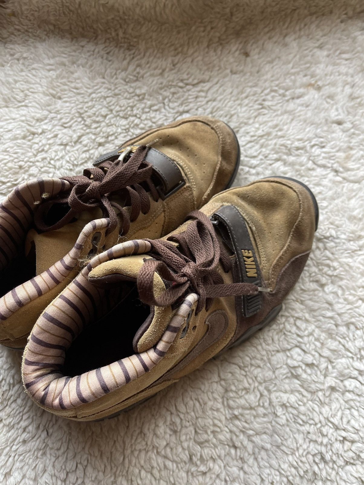 Japanese Brand × Nike × Vintage 2003 Nike Air Trainer 1 Brown Shima Shima vintage high Size US 7.5 / EU 40-41 - 4 Thumbnail