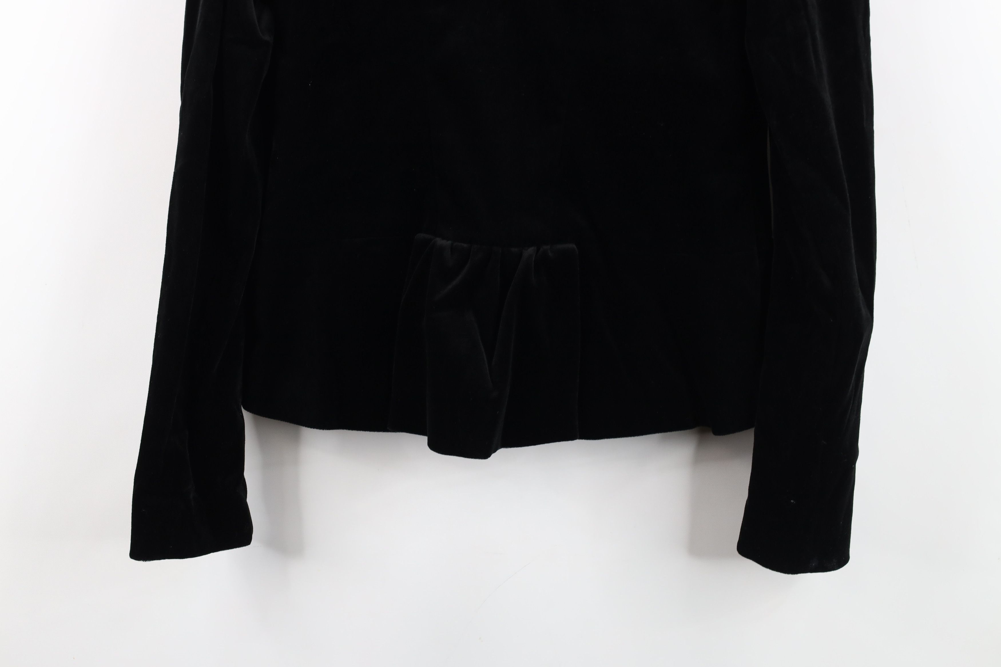 Diane von Furstenberg Diane von Furstenberg Lucille Velvet Velour Jacket Black Size M / US 6-8 / IT 42-44 - 15 Thumbnail