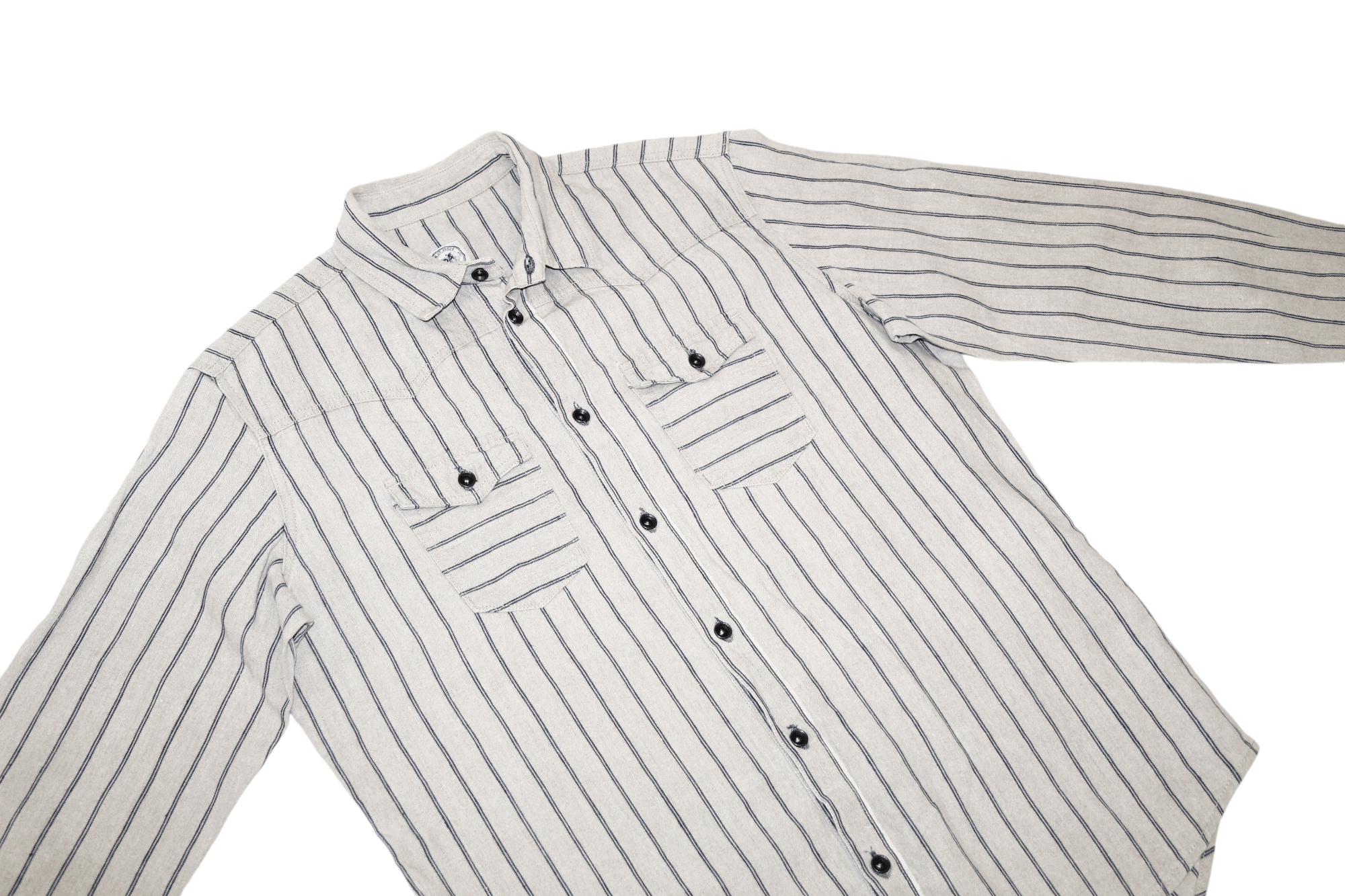 Japanese Brand IMjiT35020 Manufactus Srl Woven Raw Linen 18oz Western Shirt Size US XL / EU 56 / 4 - 10 Thumbnail