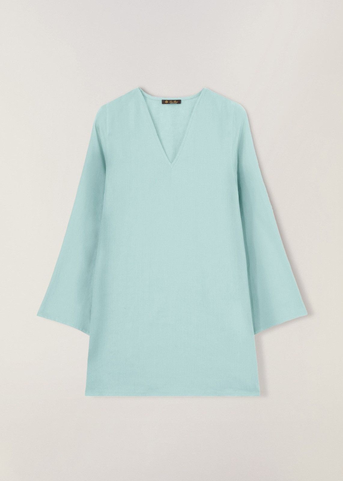 Loro Piana o1srvl11e1224 Delhia Solaire Blouse in Light Blue Size L / US 10 / IT 46 - 1 Thumbnail