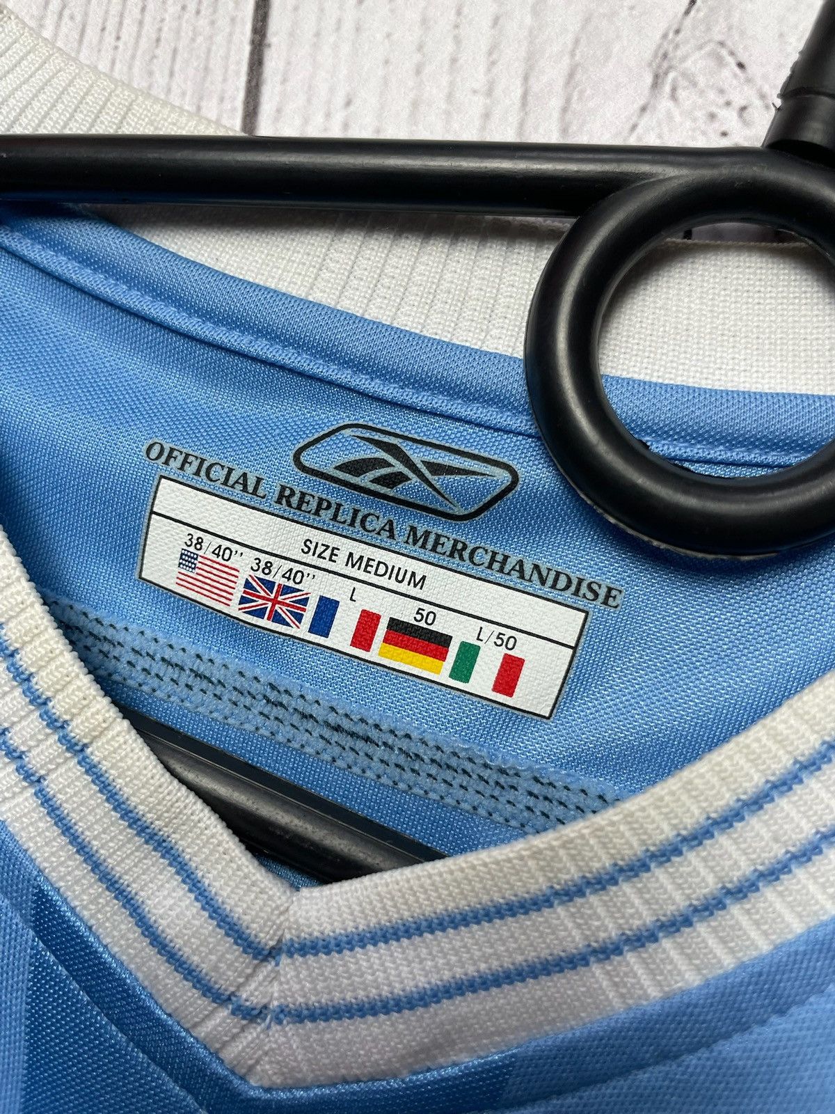 Reebok × Vintage Vintage Reebok Manchester City soccer jersey size L blue Size US L / EU 52-54 / 3 - 5 Thumbnail